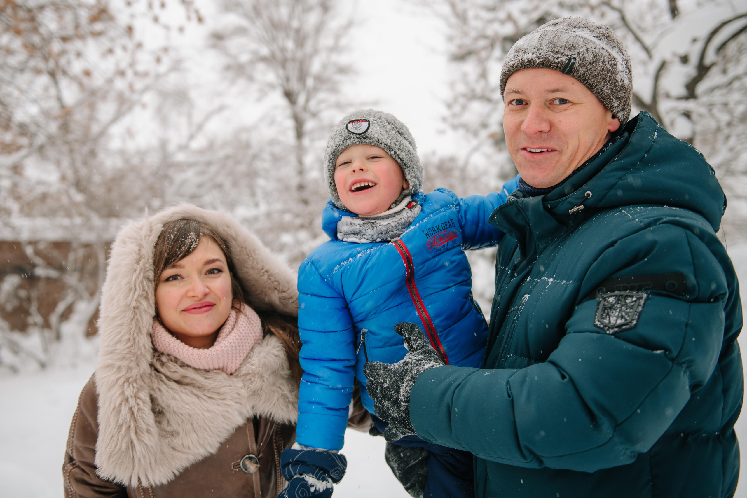 Снежная фотосессия. Андрей, Алла и Артур. Фотограф Валерия Голубева (Миронова)