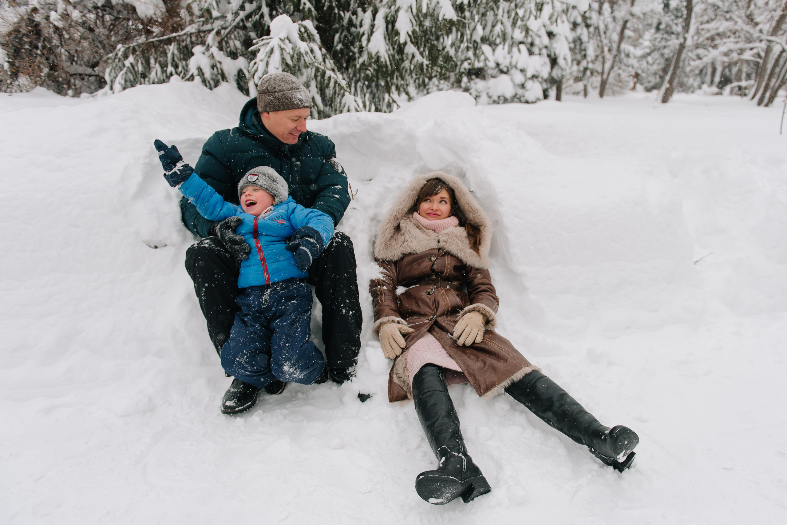 Снежная фотосессия. Андрей, Алла и Артур. Фотограф Валерия Голубева (Миронова)