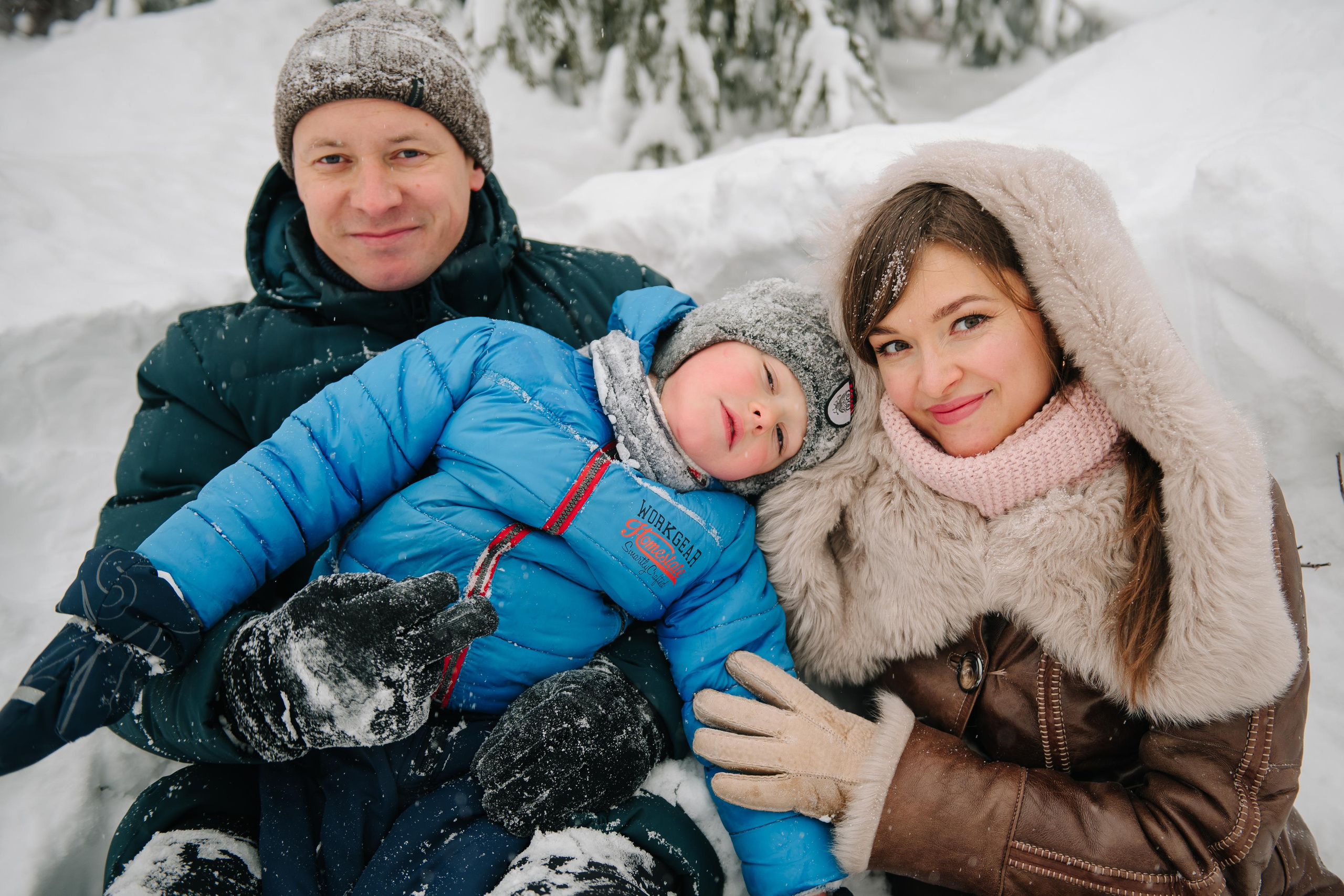 Снежная фотосессия. Андрей, Алла и Артур. Фотограф Валерия Голубева (Миронова)