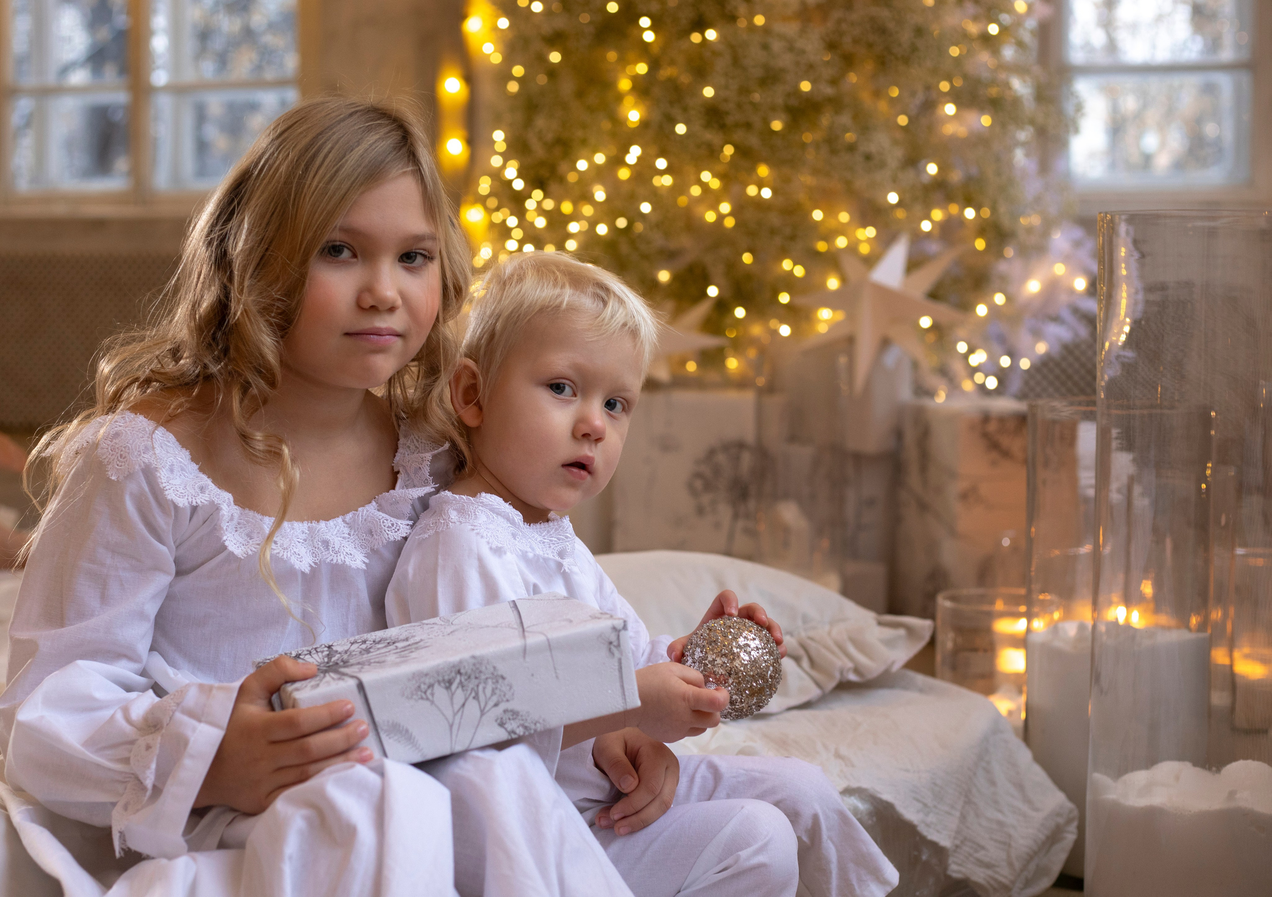 Новогодняя фотосессия Анны с детьми. Арт- фотограф Москва