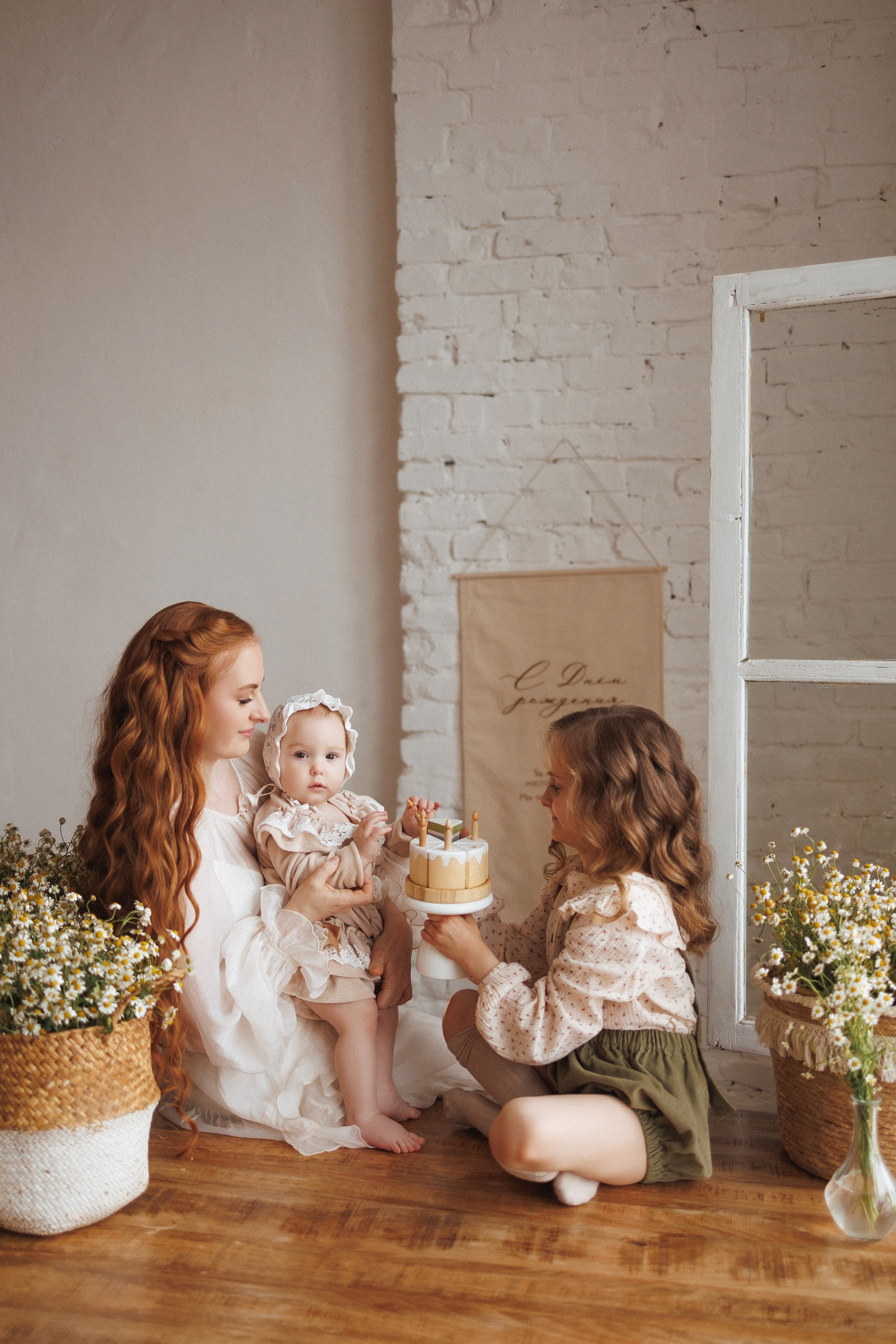 Фотосессия с Ромашками в фотостудии Space JOBS, город Краснодар. Семейный и детский фотограф в Краснодаре Анна Трашкова