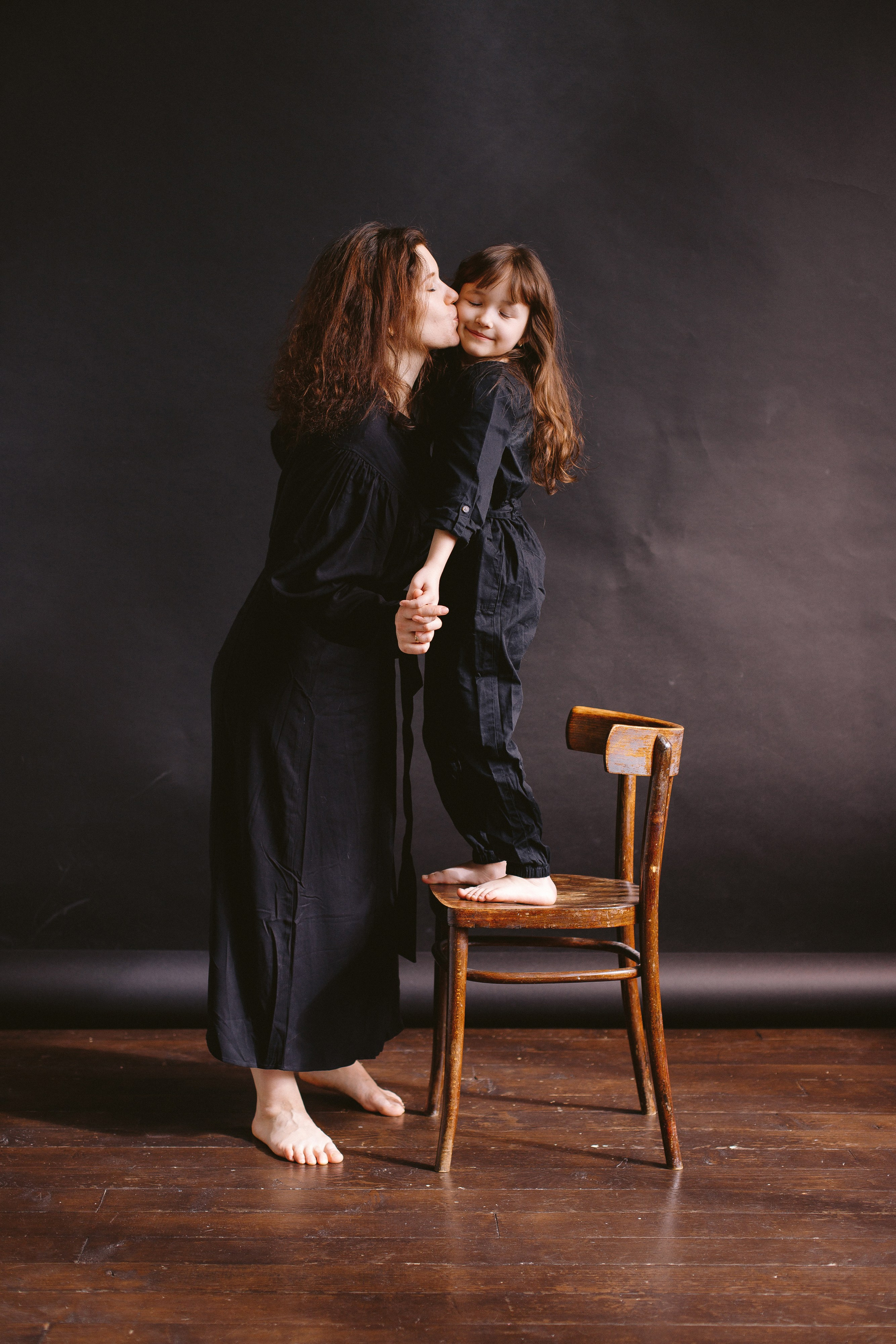 Лера с мамой, папой и Бусей