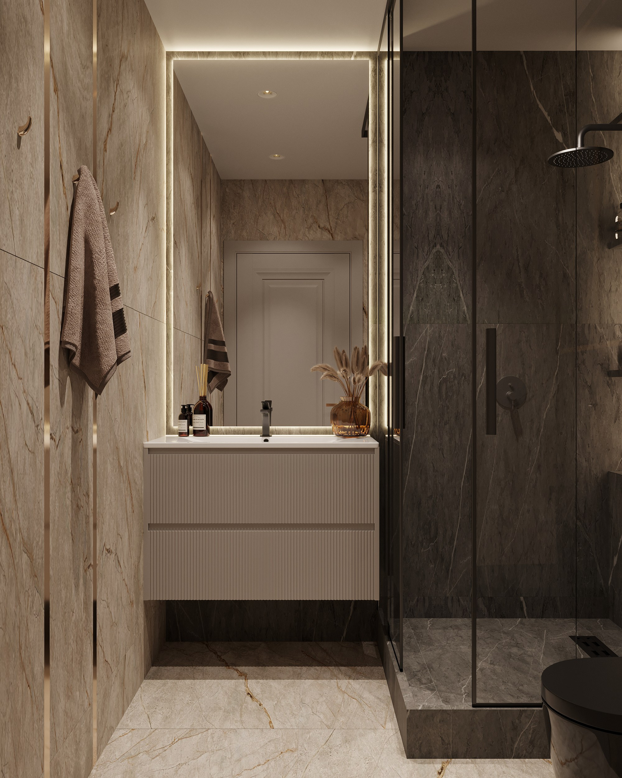 Санузел. Королёва Анастасия | 3D визуализатор