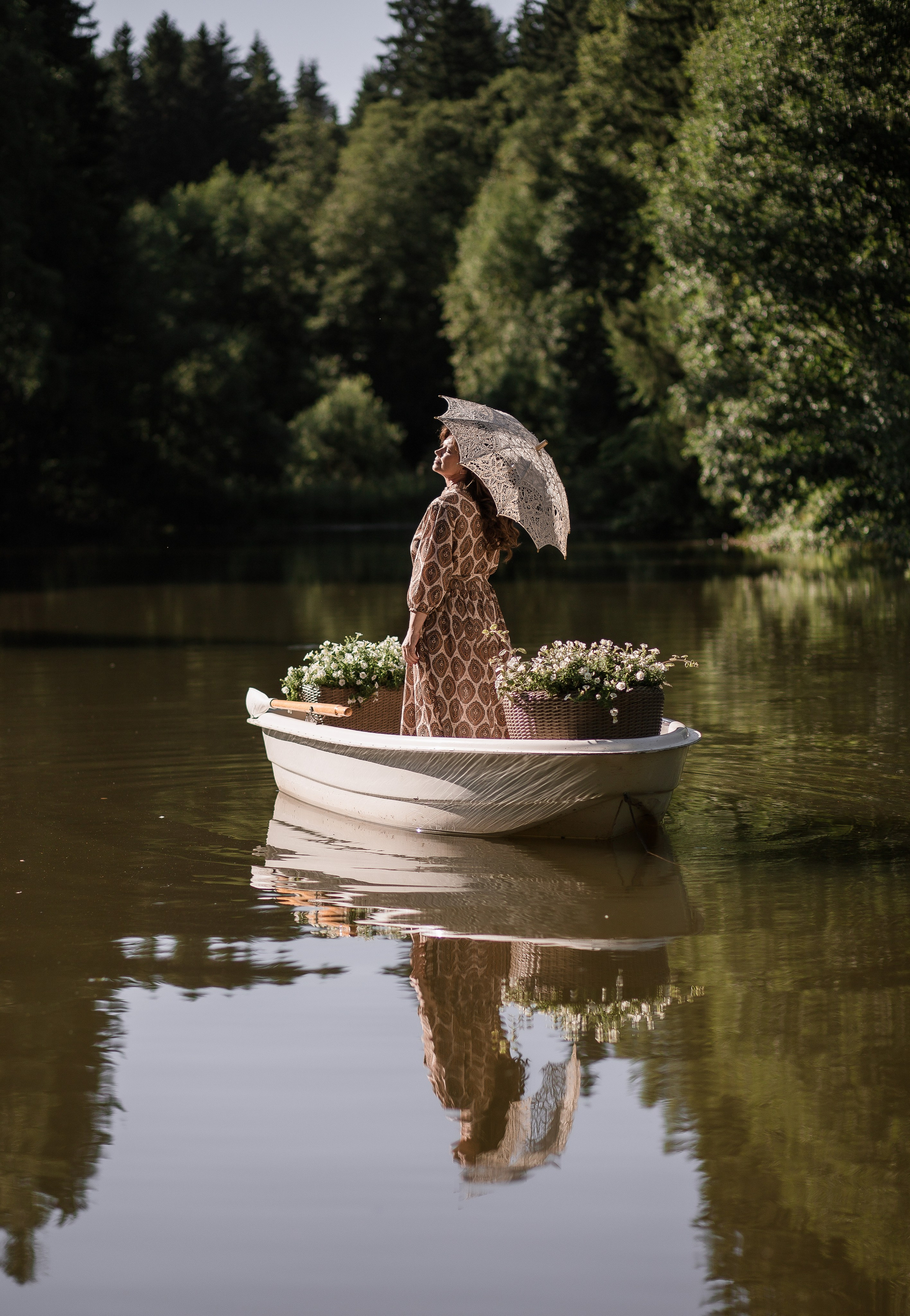 В лодке с цветами. Детский и семейный фотограф, Катерина Дементьева. Город Пермь