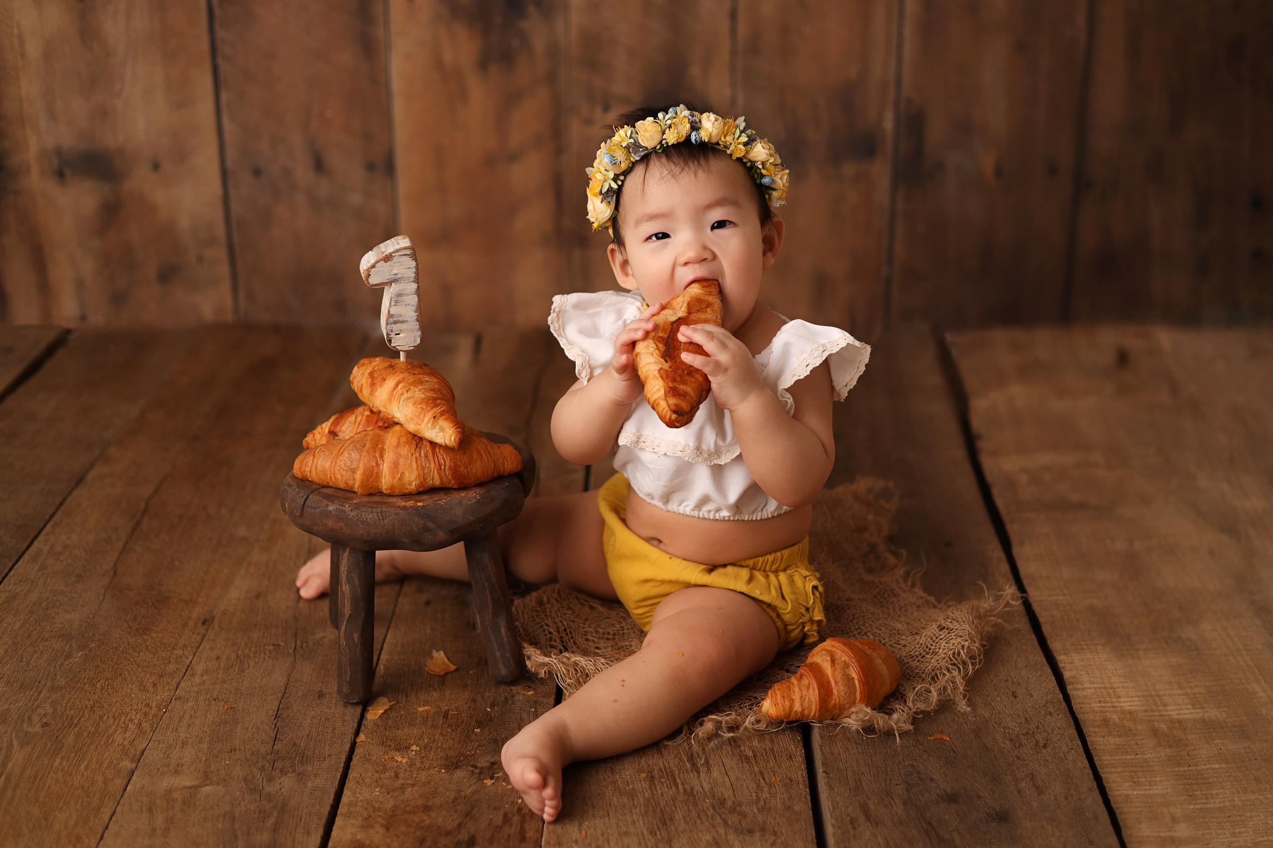 Фотосъемка одного годика Валерии. Фотограф новорожденных Москва. Ньюборн фотограф Москва