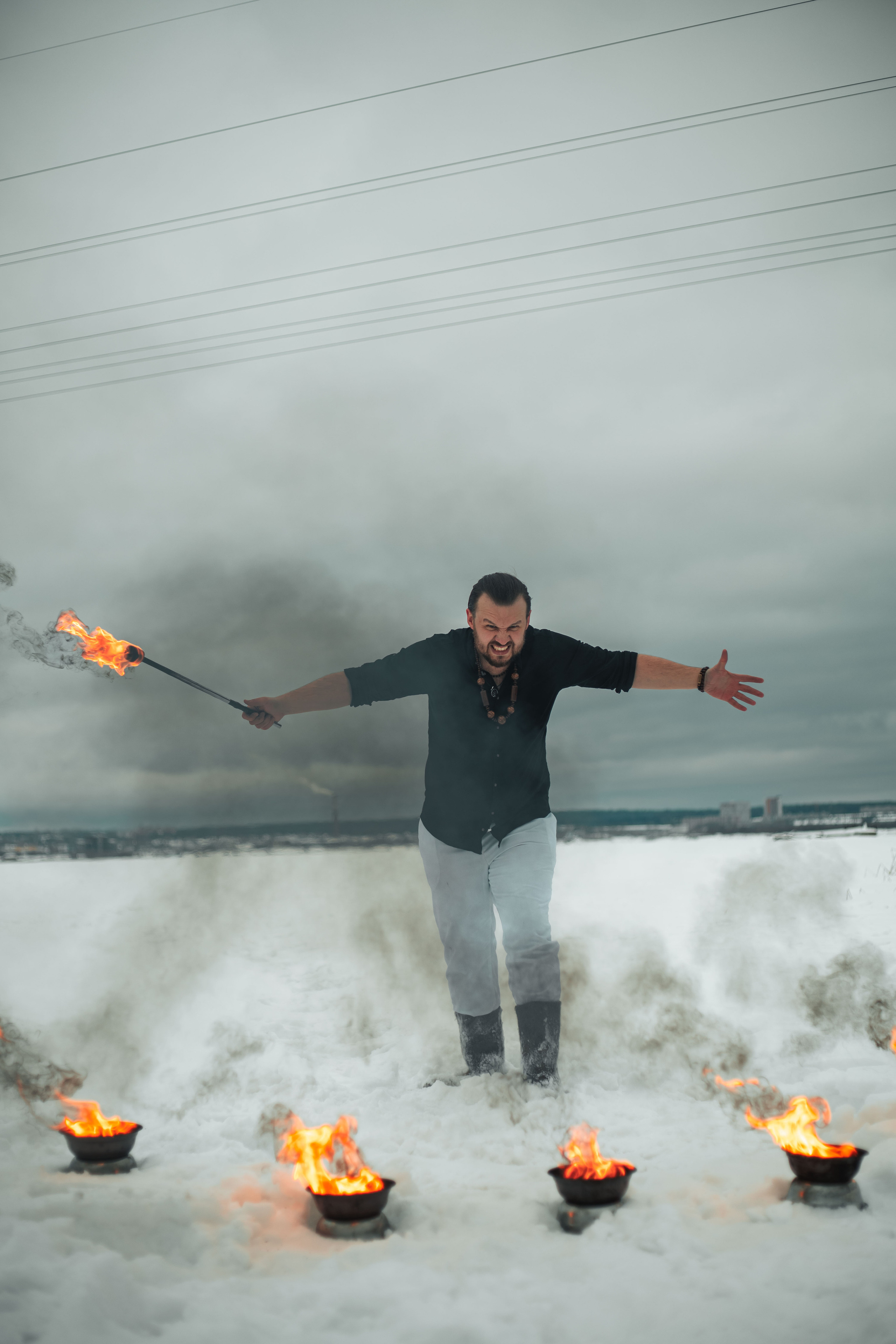 Ледяной ритуал, мужская фотосессия. Бизнес фотограф Ижевск — Назаров Роман