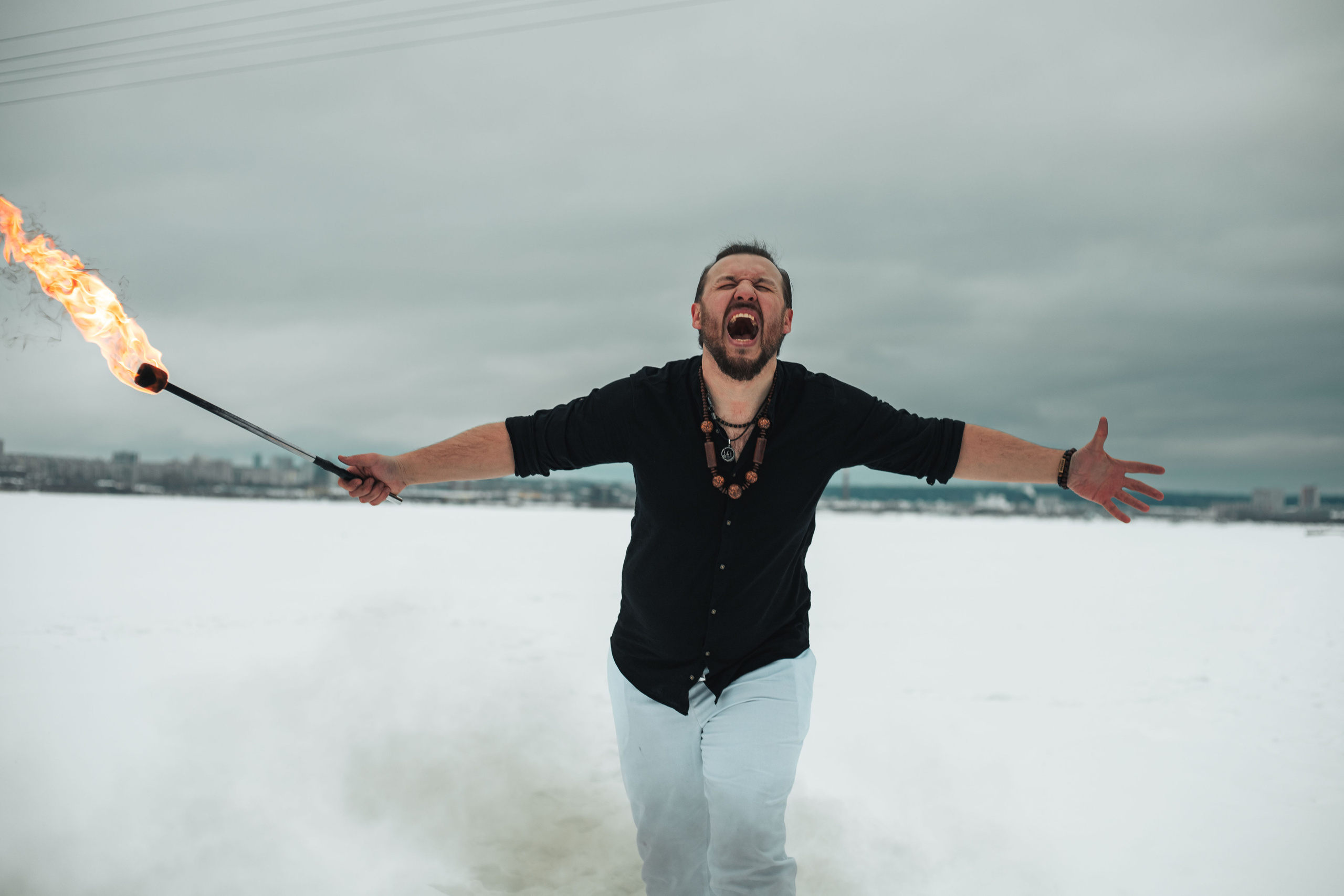 Ледяной ритуал, мужская фотосессия. Бизнес фотограф Ижевск — Назаров Роман