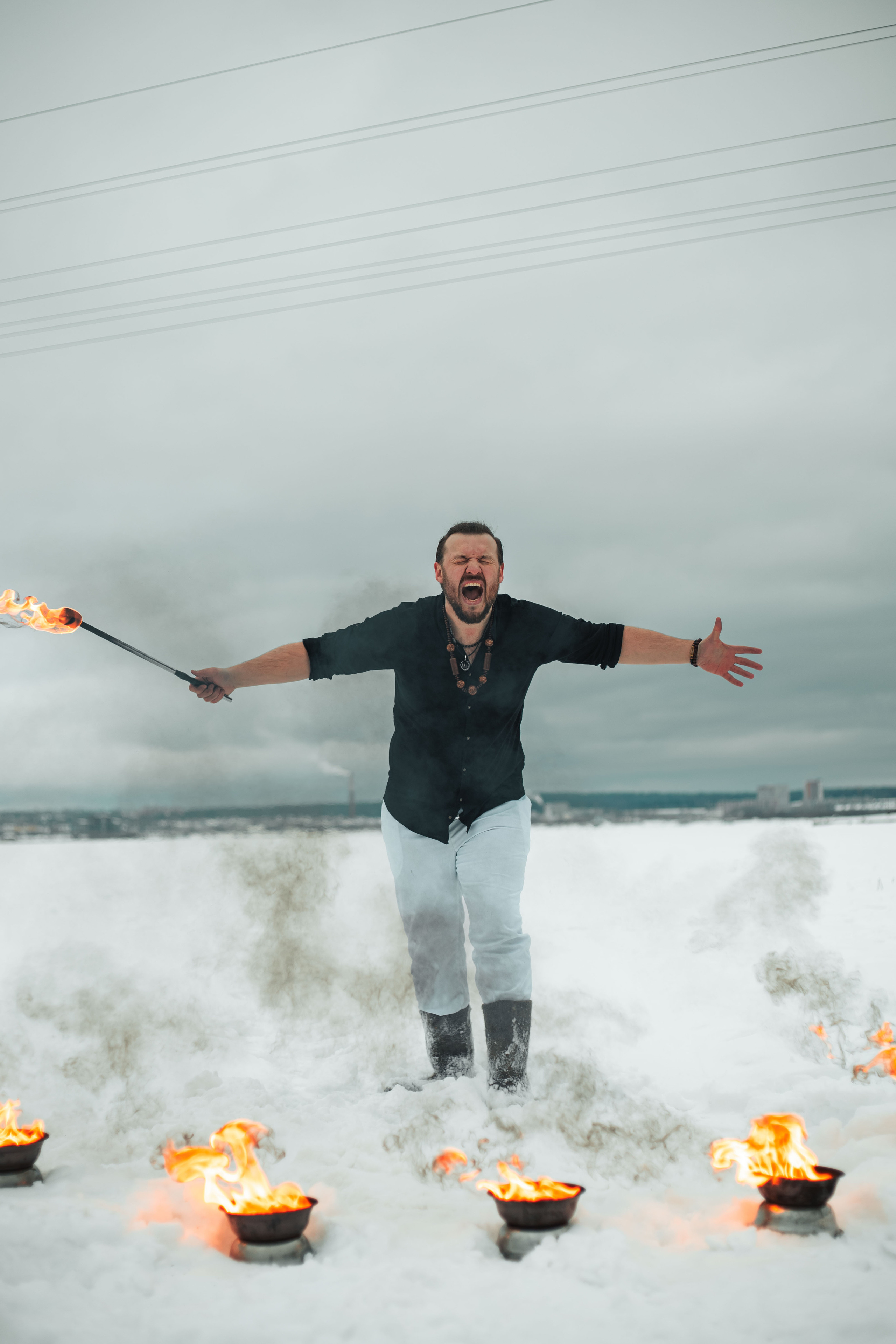Ледяной ритуал, мужская фотосессия. Бизнес фотограф Ижевск — Назаров Роман
