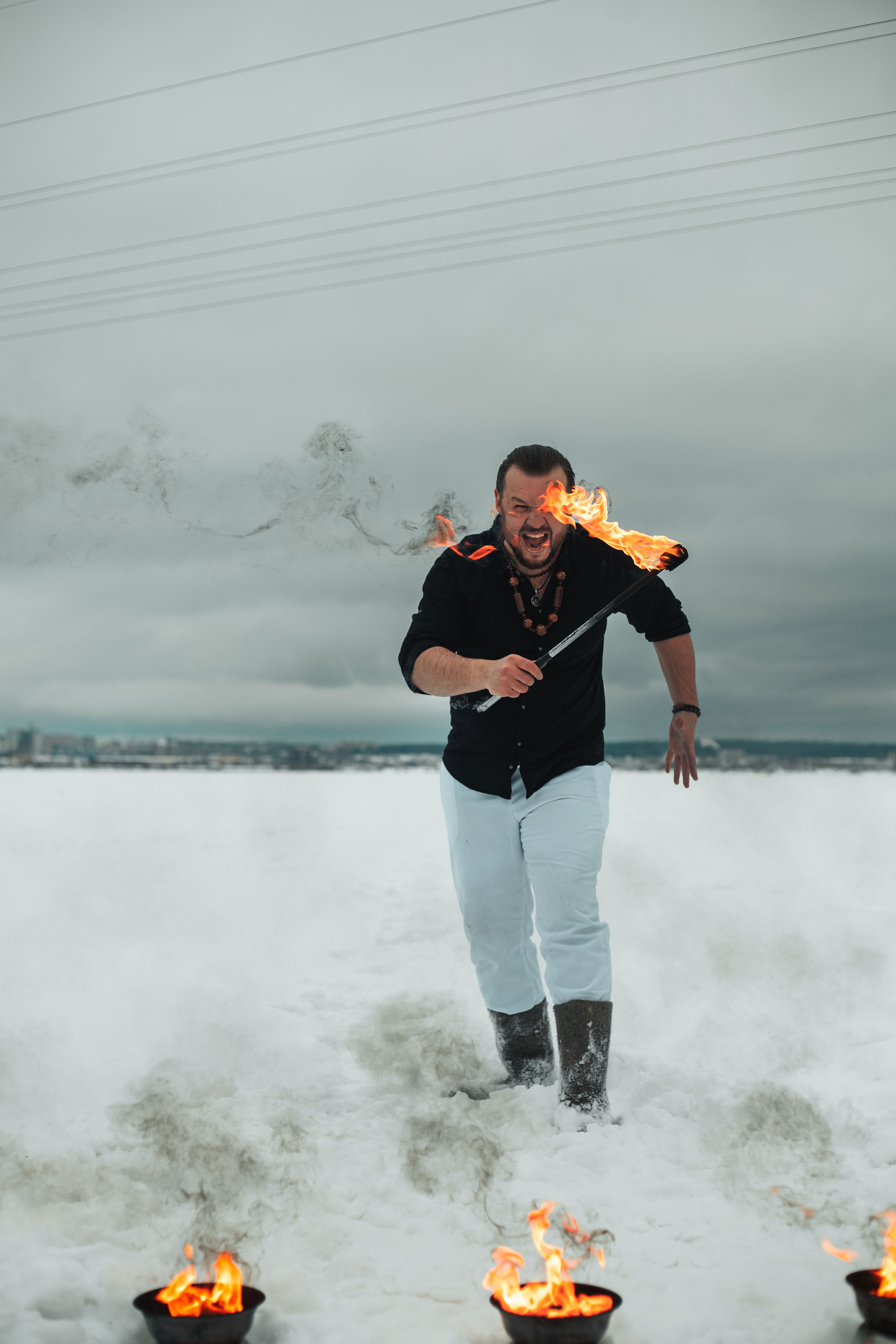 Ледяной ритуал, мужская фотосессия. Бизнес фотограф Ижевск — Назаров Роман