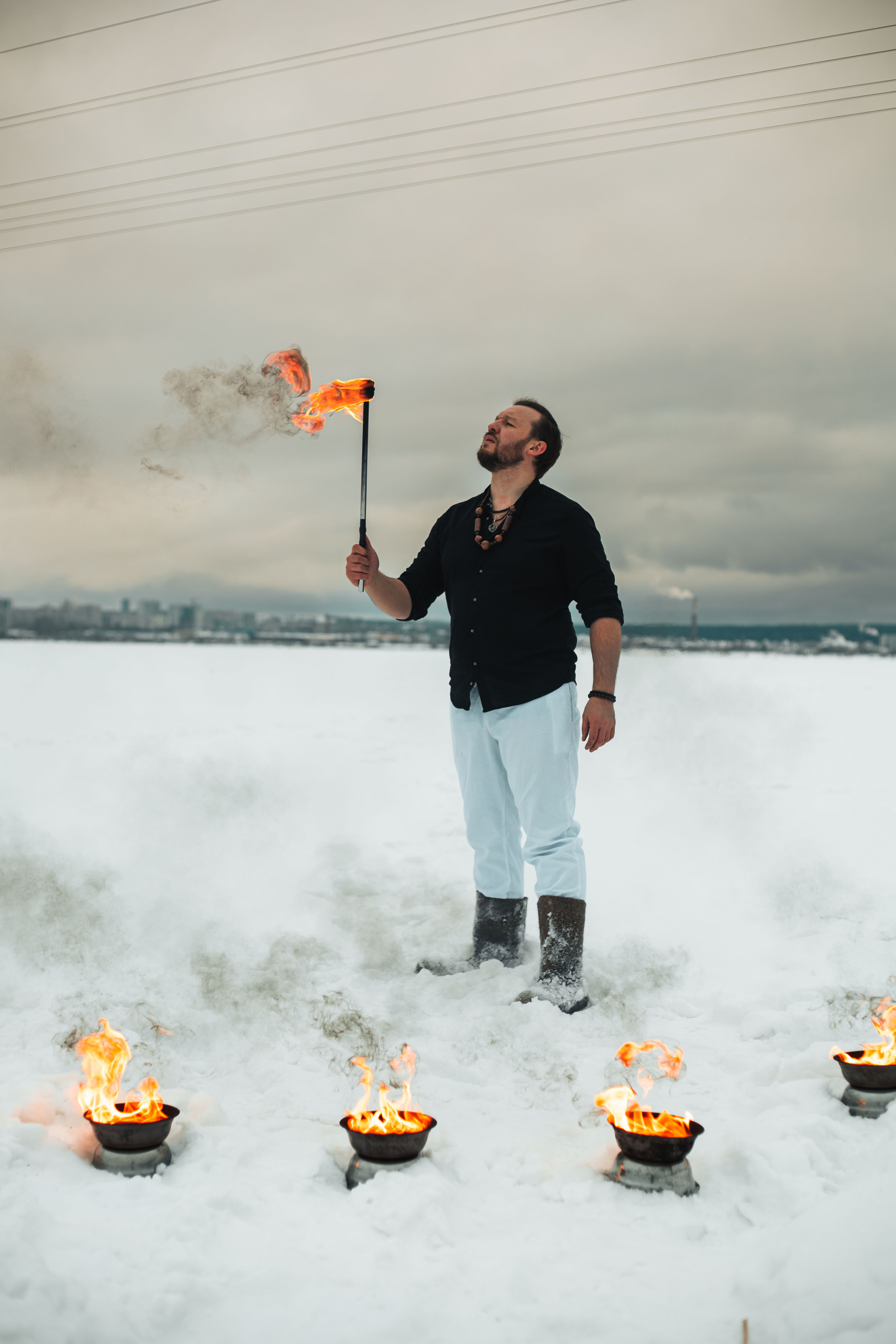 Ледяной ритуал, мужская фотосессия. Бизнес фотограф Ижевск — Назаров Роман