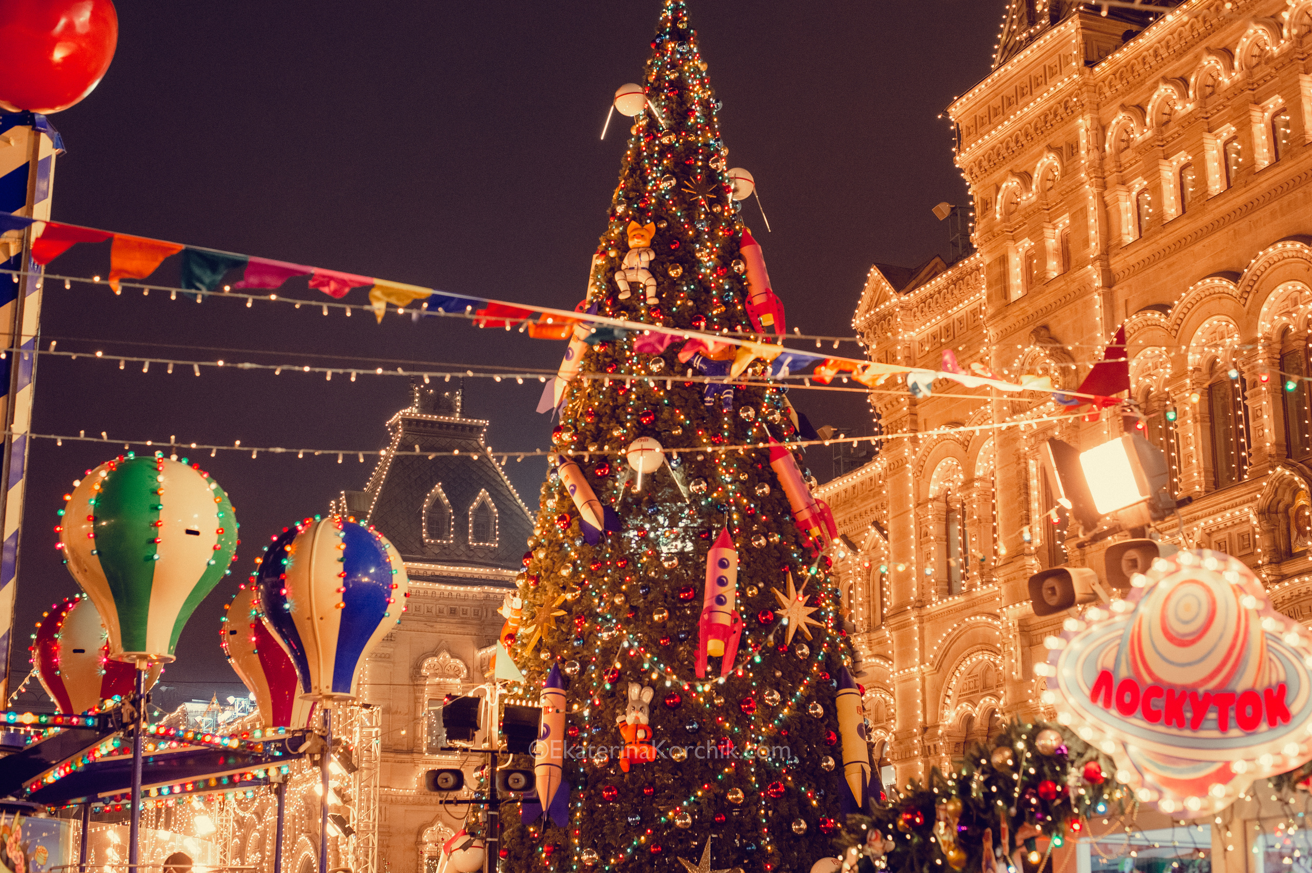 Ночная новогодняя Москва. Портретный фотограф в Москве, Московской области. Деловой портрет