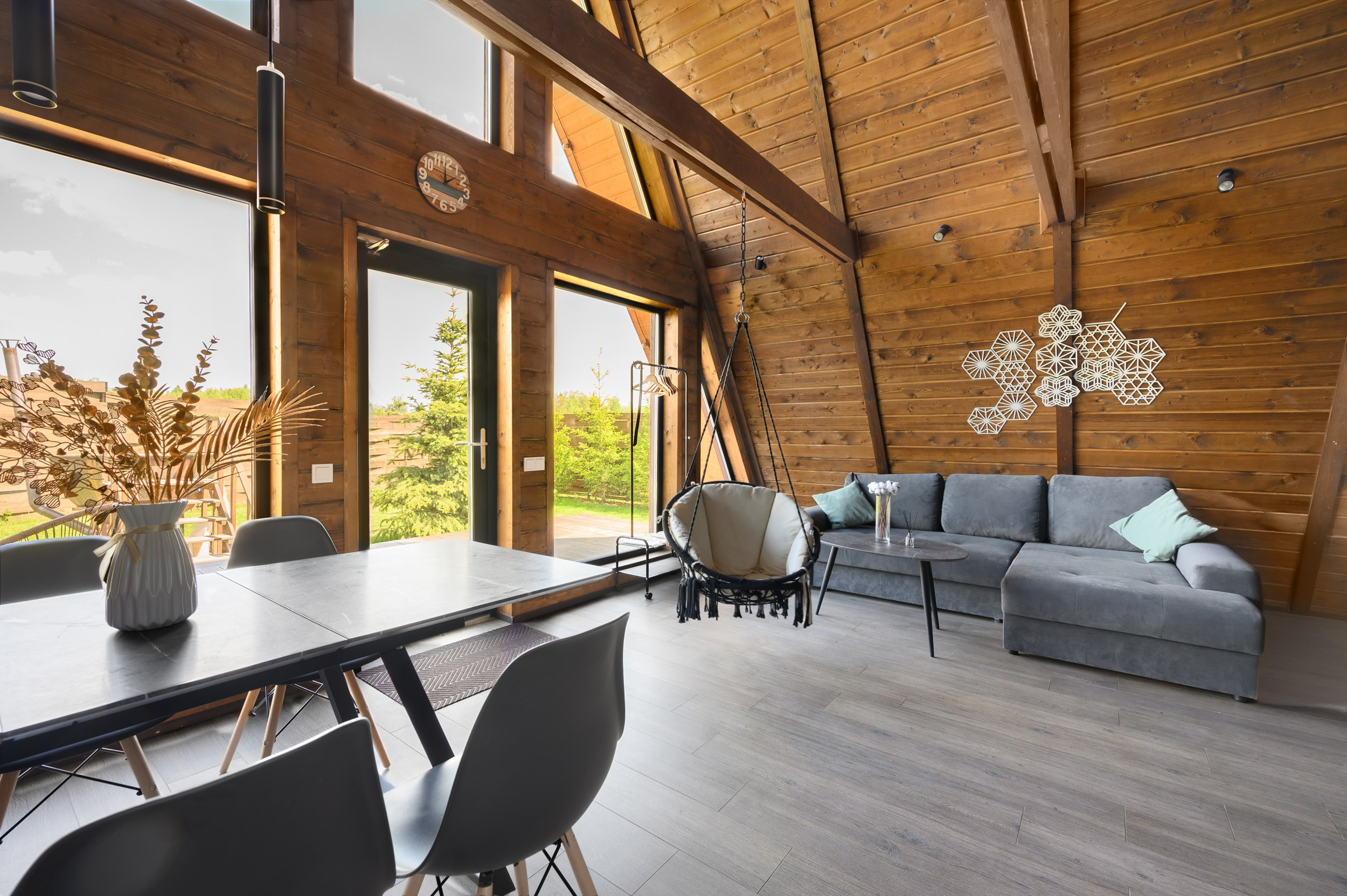 Коттедж для отдыха - «Чантриум» - смотреть дом №1. Коттедж А-фрейм с баней и уличным чаном в Подмосковье - в аренду для отдыха