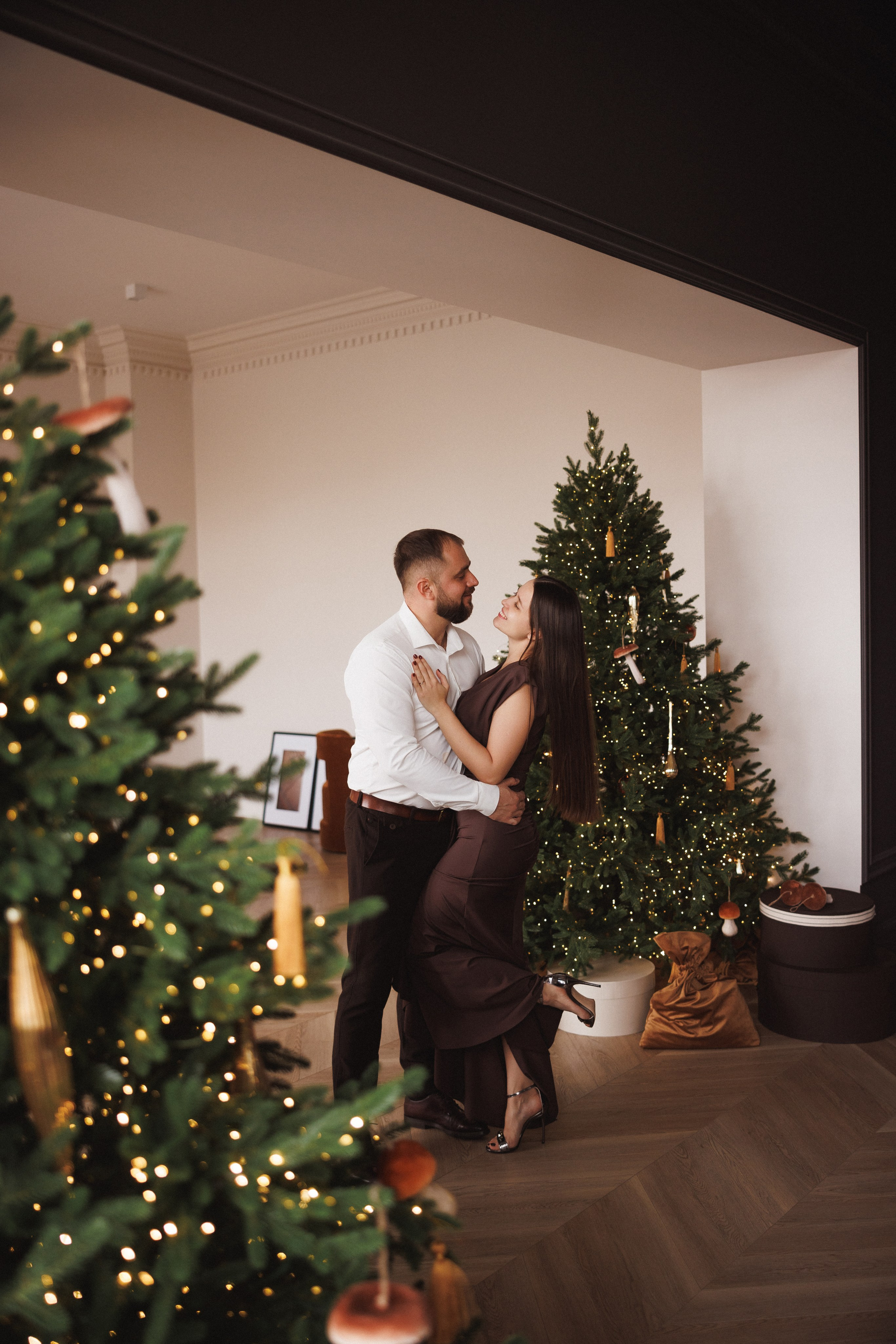 Семейная новогодняя фотосессия в фотостудии «Париж», город Краснодар. Семейный и детский фотограф в Краснодаре Анна Трашкова