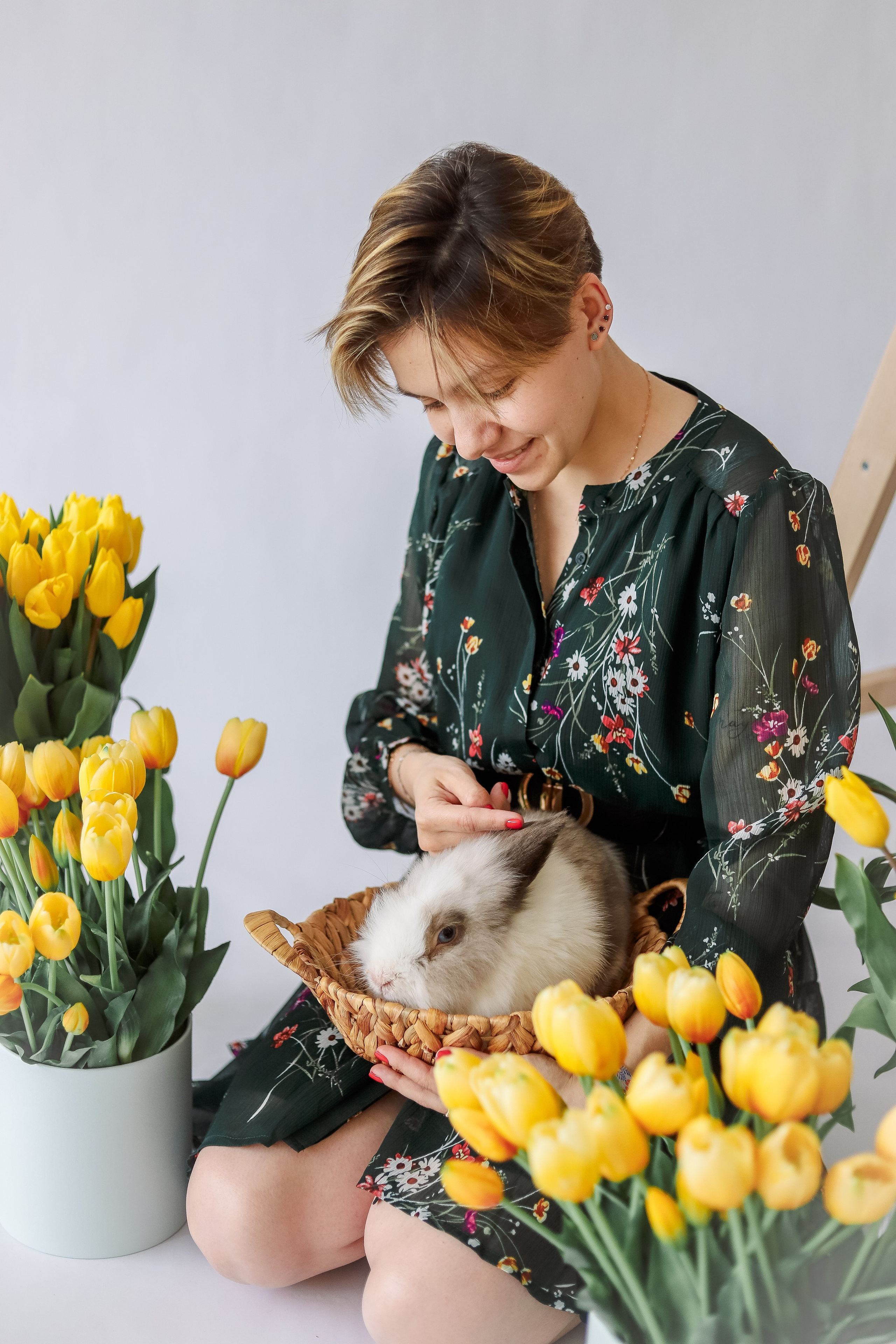 Ваня и Маруся — живые цветы + кролик. Kate Bunny | фотограф и видеограф в Люберцах