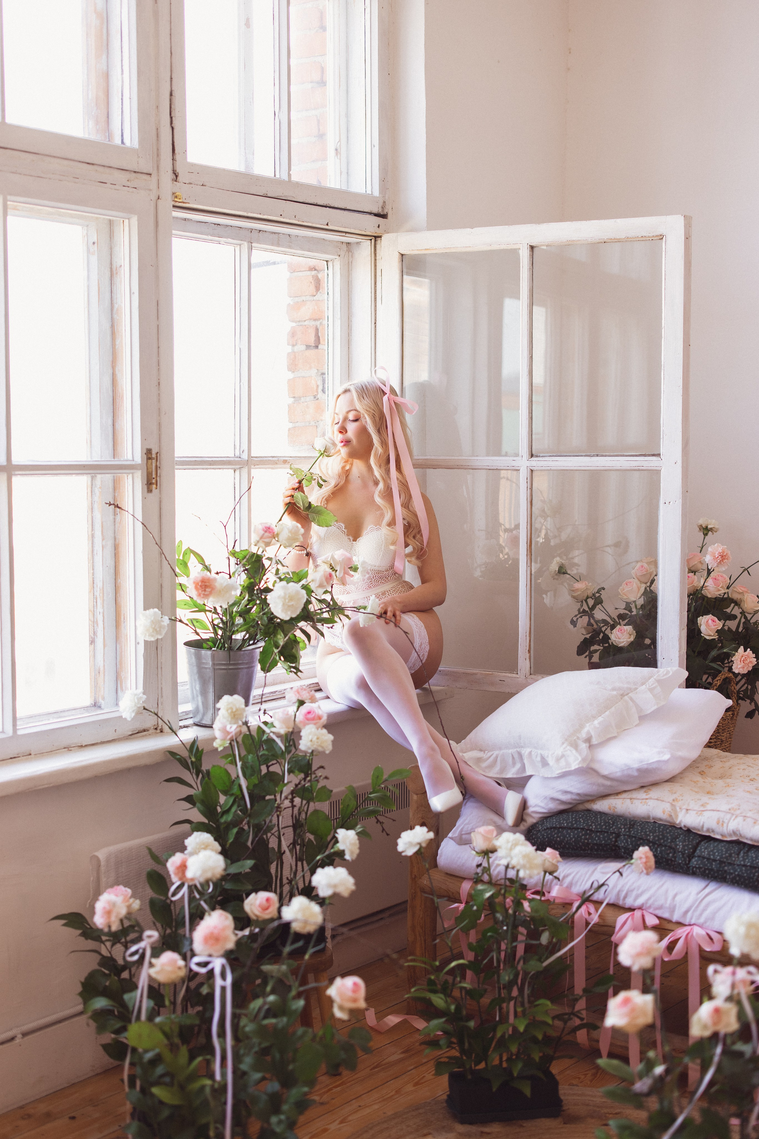 Фотосессия с живыми цветами в фотостудии г. Краснодар. Семейный и детский фотограф в Краснодаре Анна Трашкова