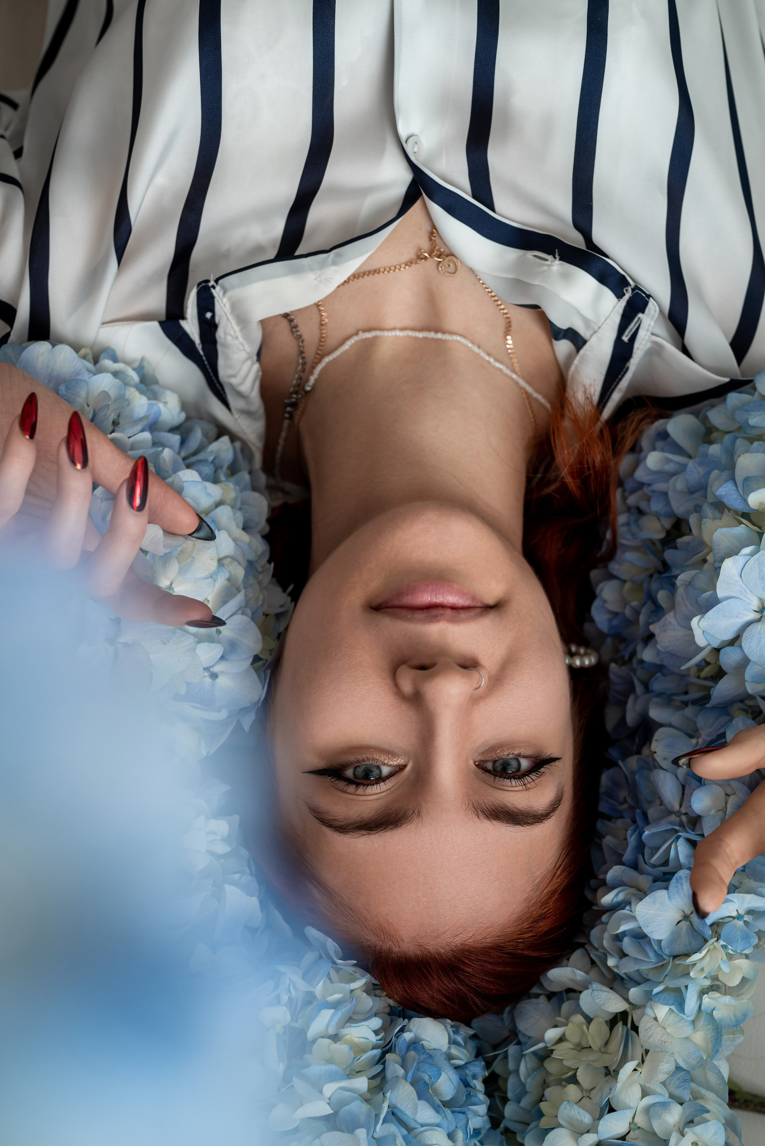 Фотопроект с голубыми гортензиями. Фотограф в городе Салават