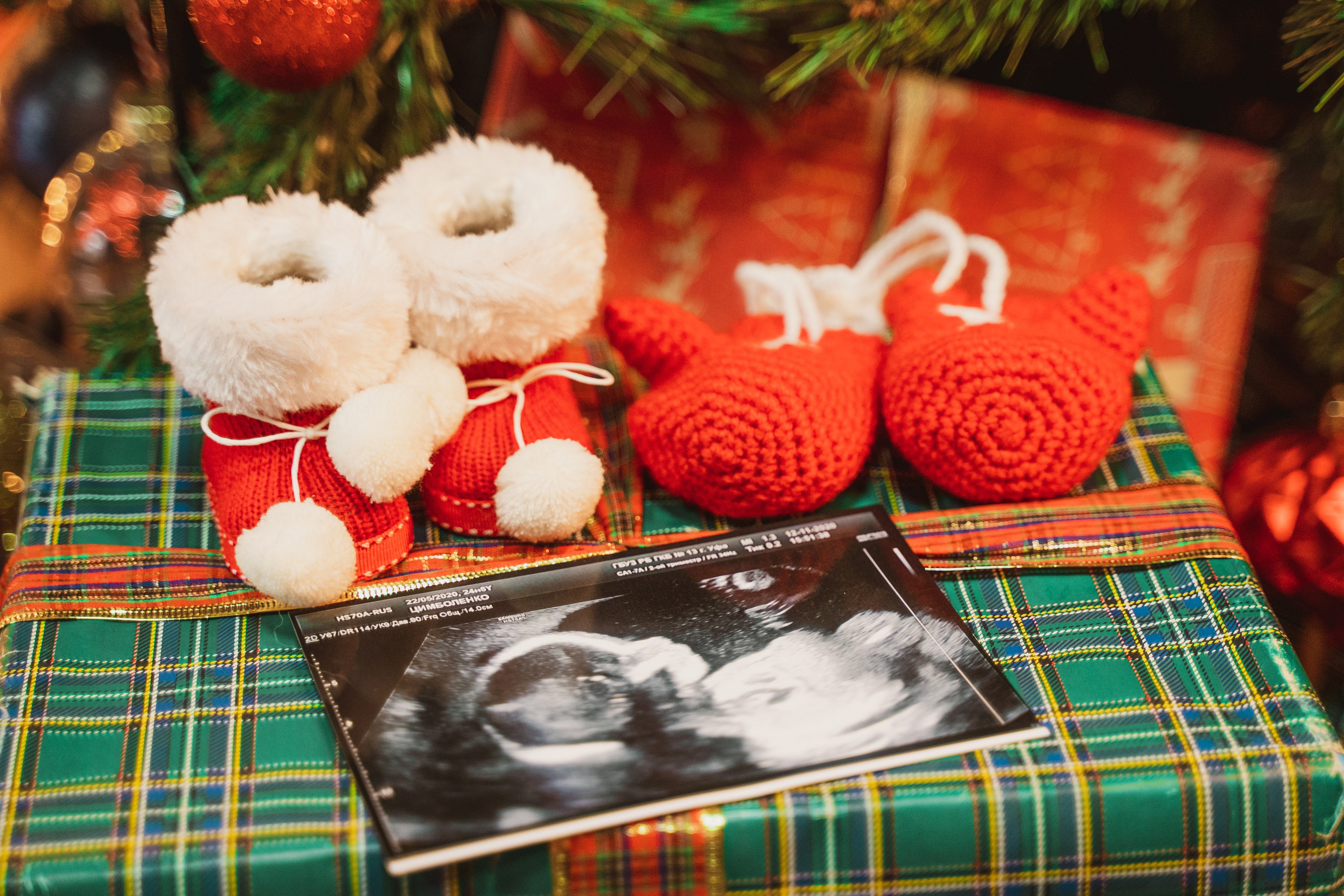 Новогодняя фотосессия беременности в студии. Анна и Кирилл. Свадебный и репортажный фотограф в Уфе| Осетрова Ольга