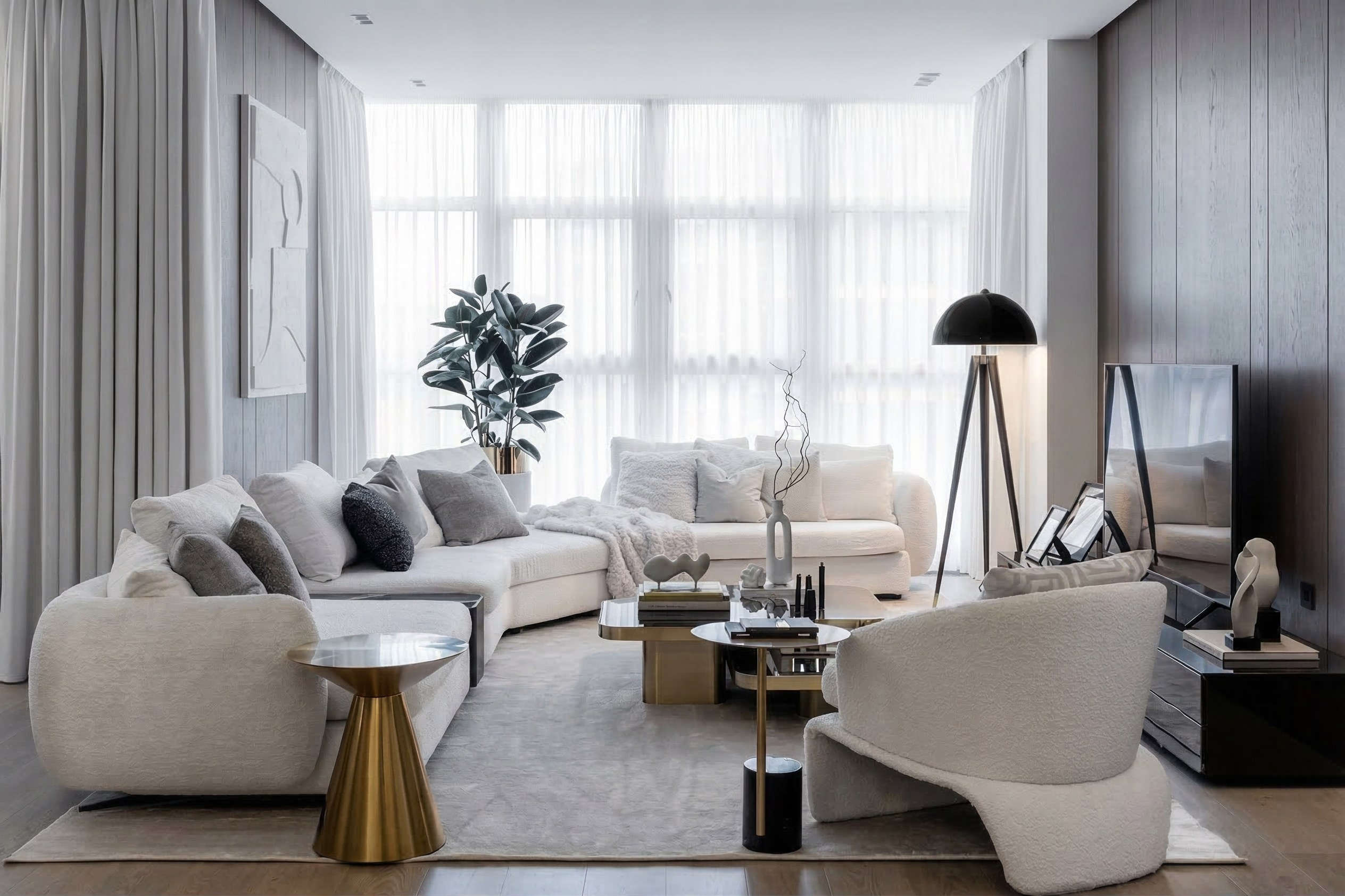 Дизайн квартиры в современном стиле 130 м² | Реализация проекта Валерии Котович