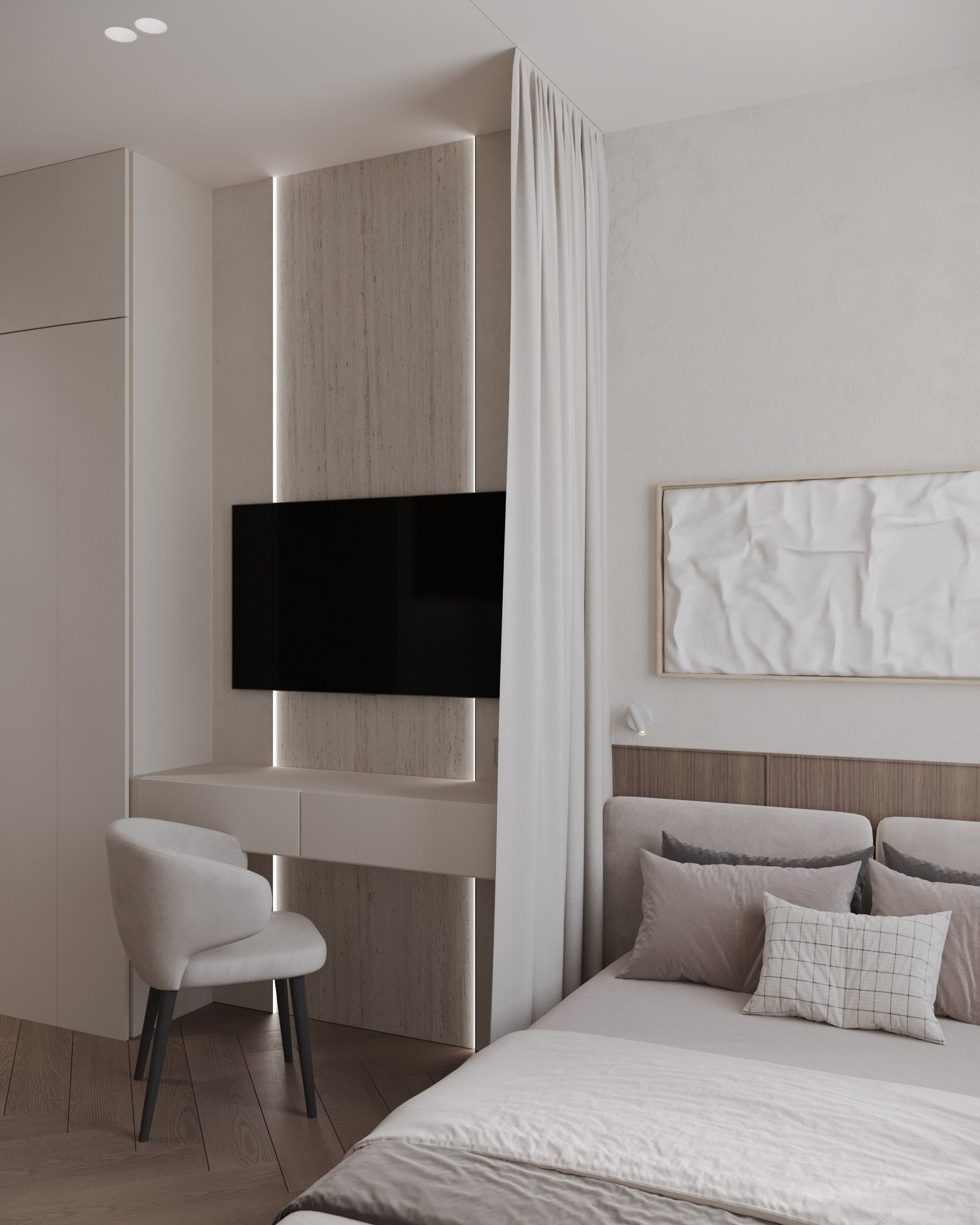 Дизайн-проект студии г. Санкт-Петербург ID Kudrovo. Дизайн интерьеров, 3D визуализации