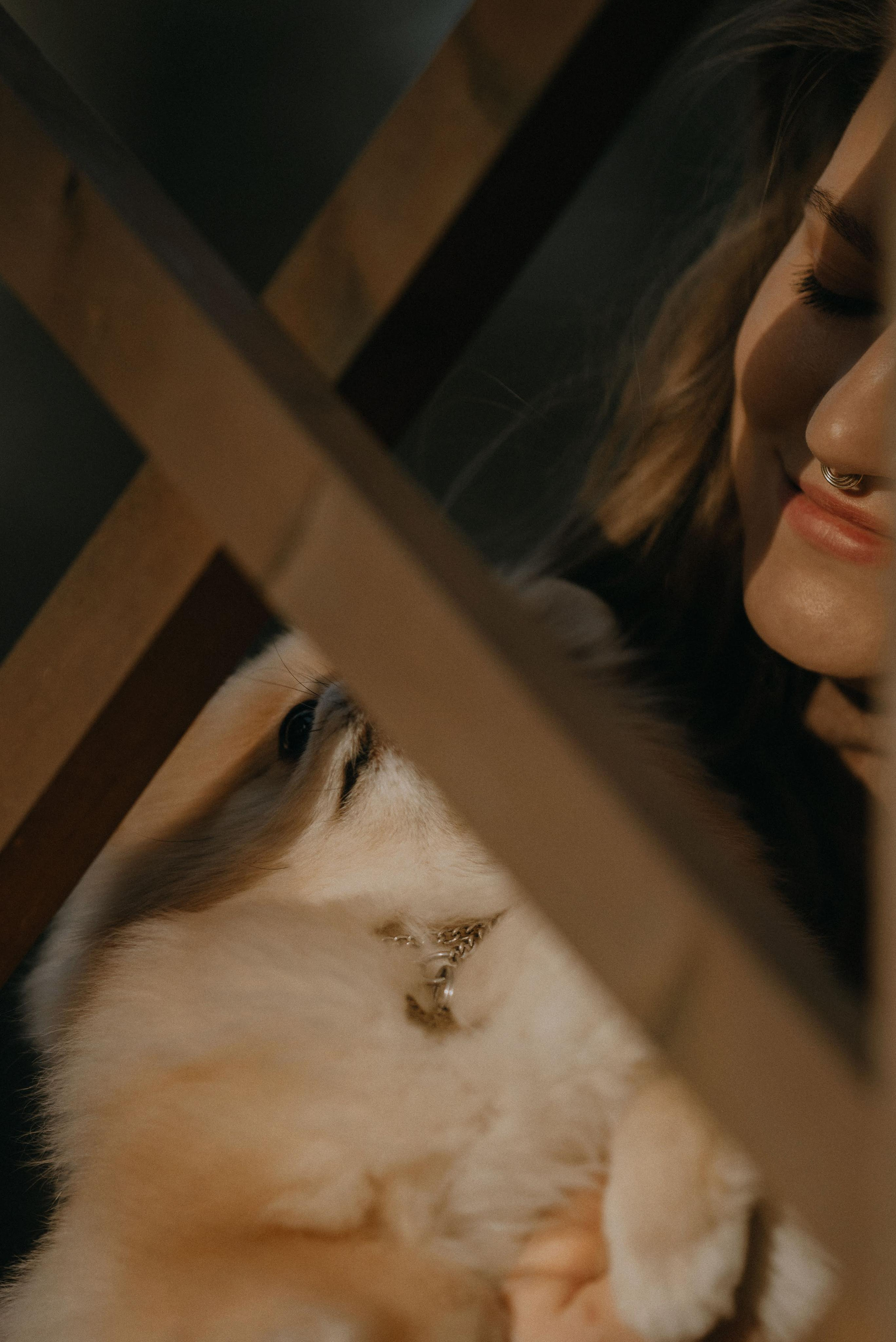 Anastasia and Vesta. Real moments between people and their dogs