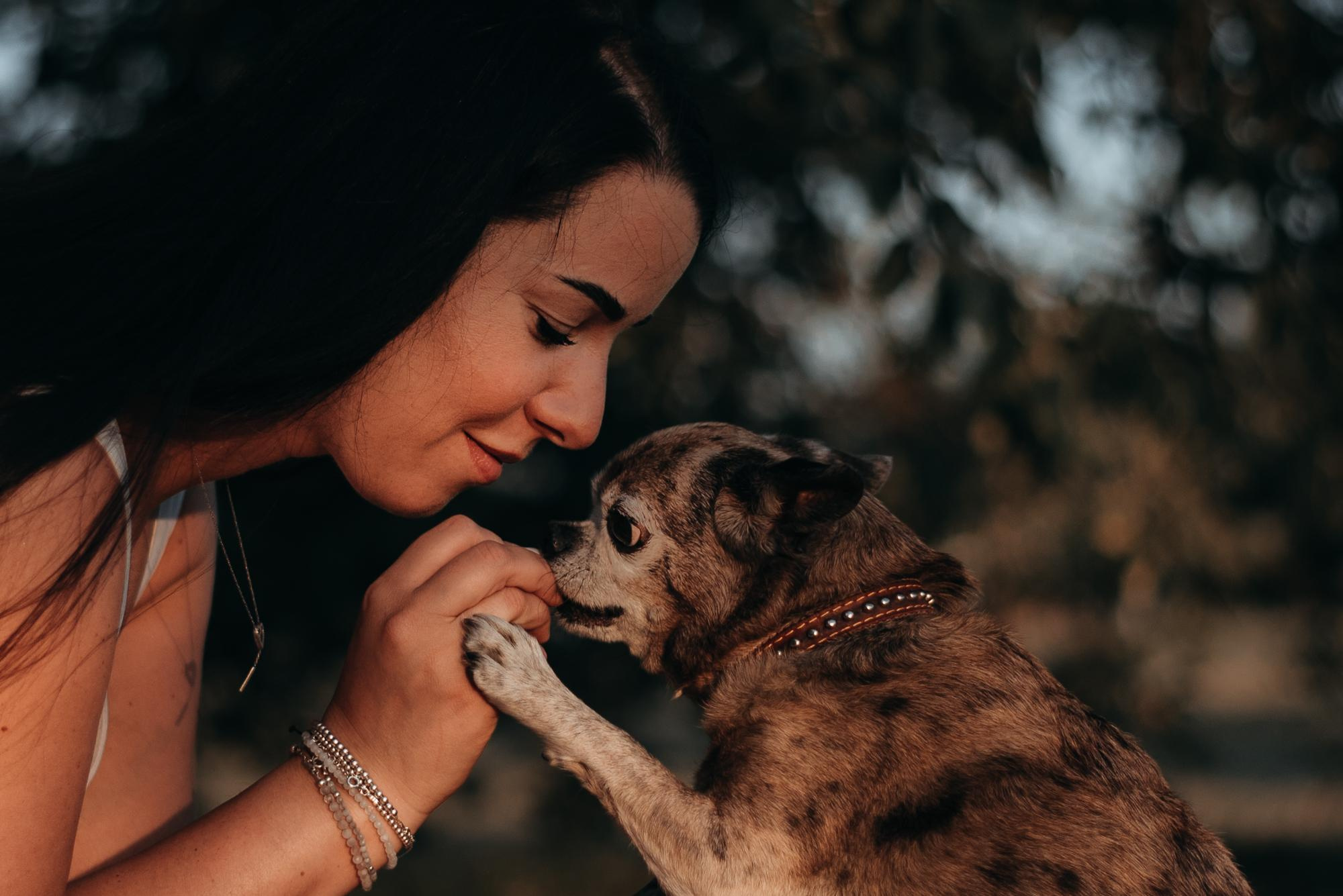 Elena and Vegas. Real moments between people and their dogs
