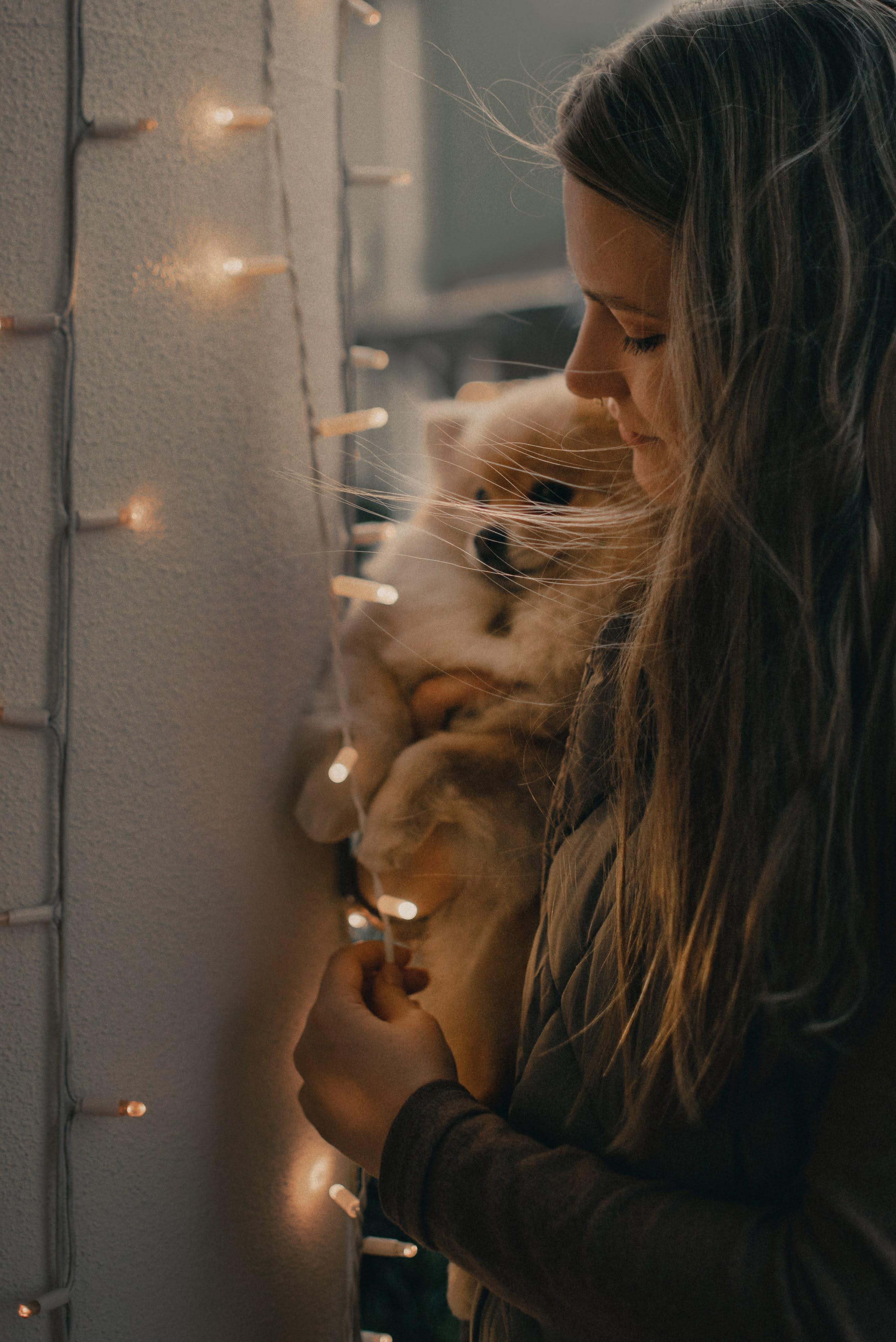 Anastasia and Vesta. Real moments between people and their dogs