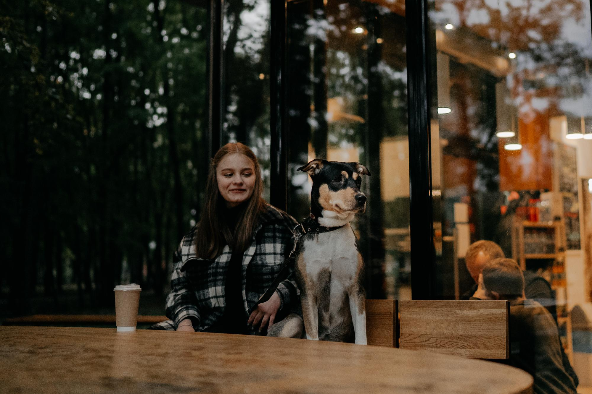 Elena and Molli. Real moments between people and their dogs