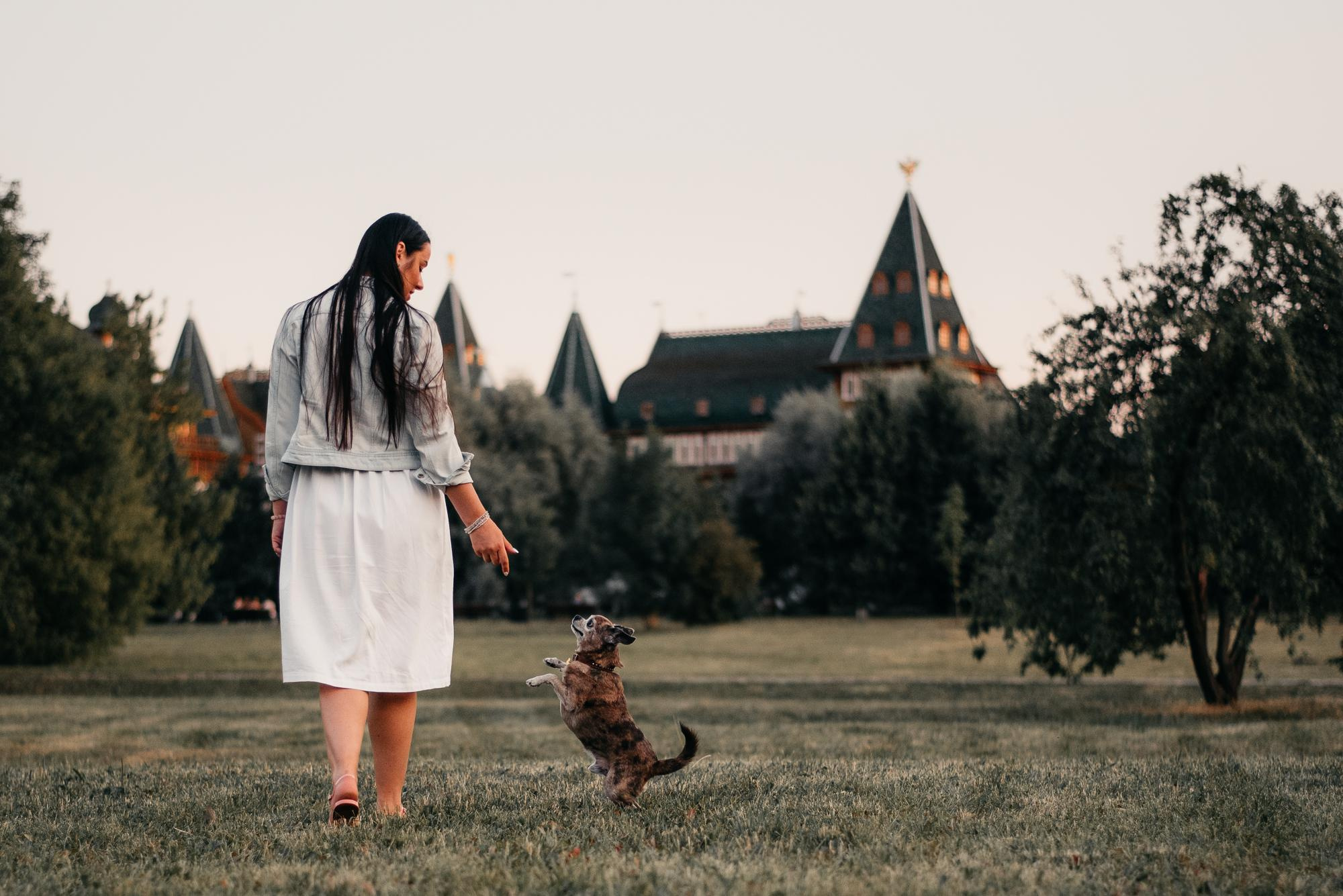 Elena and Vegas. Real moments between people and their dogs