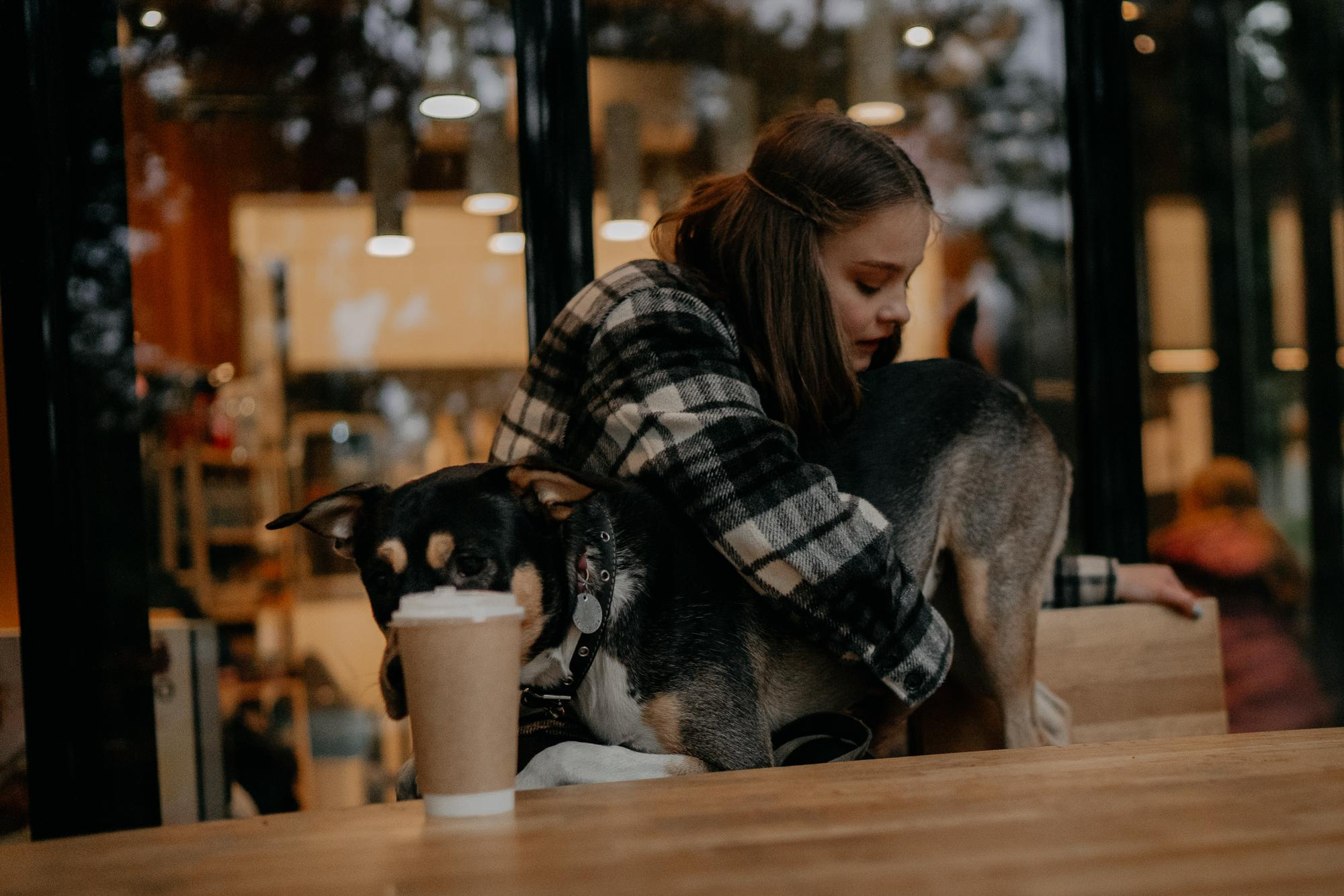 Elena and Molli. Real moments between people and their dogs