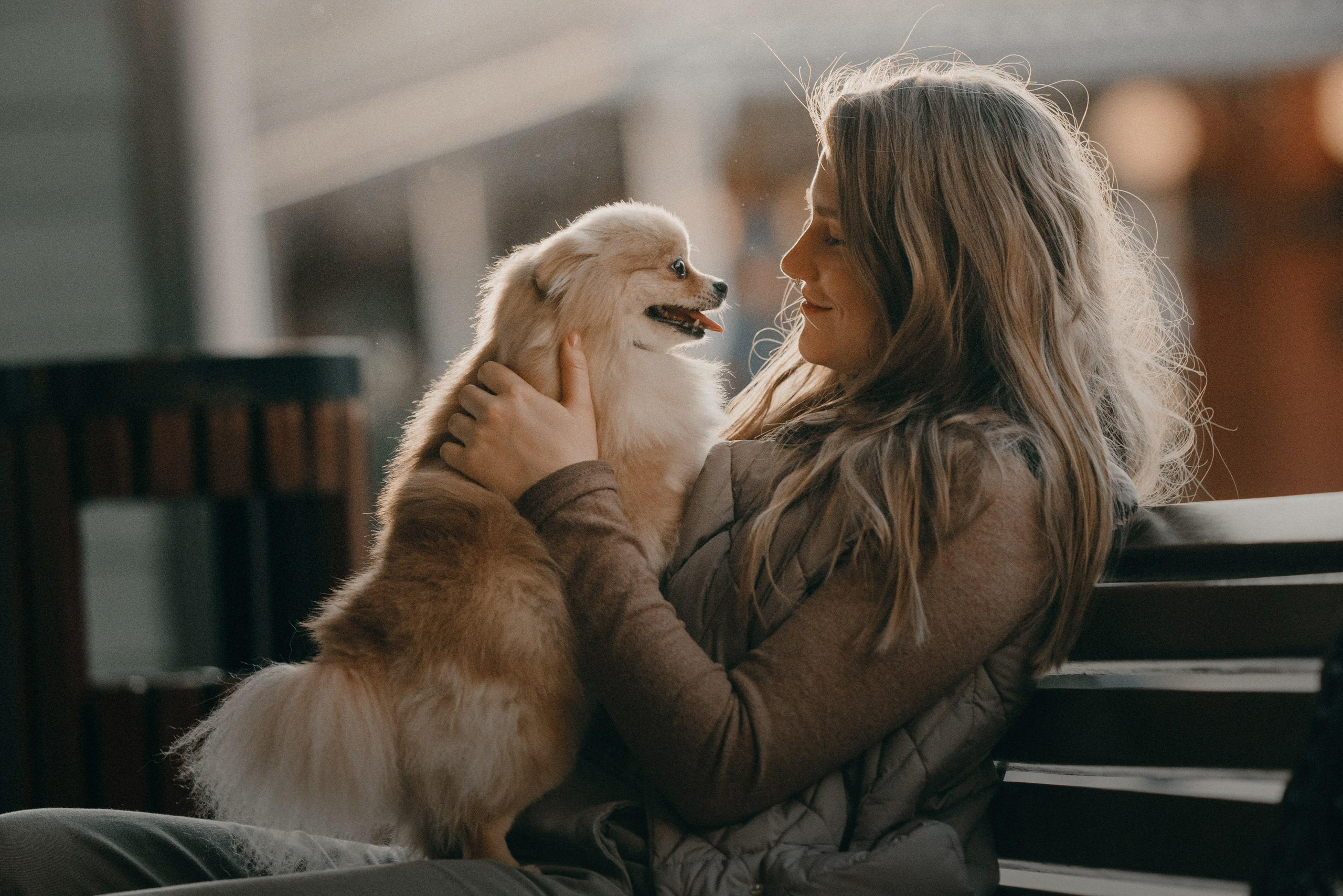 Anastasia and Vesta. Real moments between people and their dogs