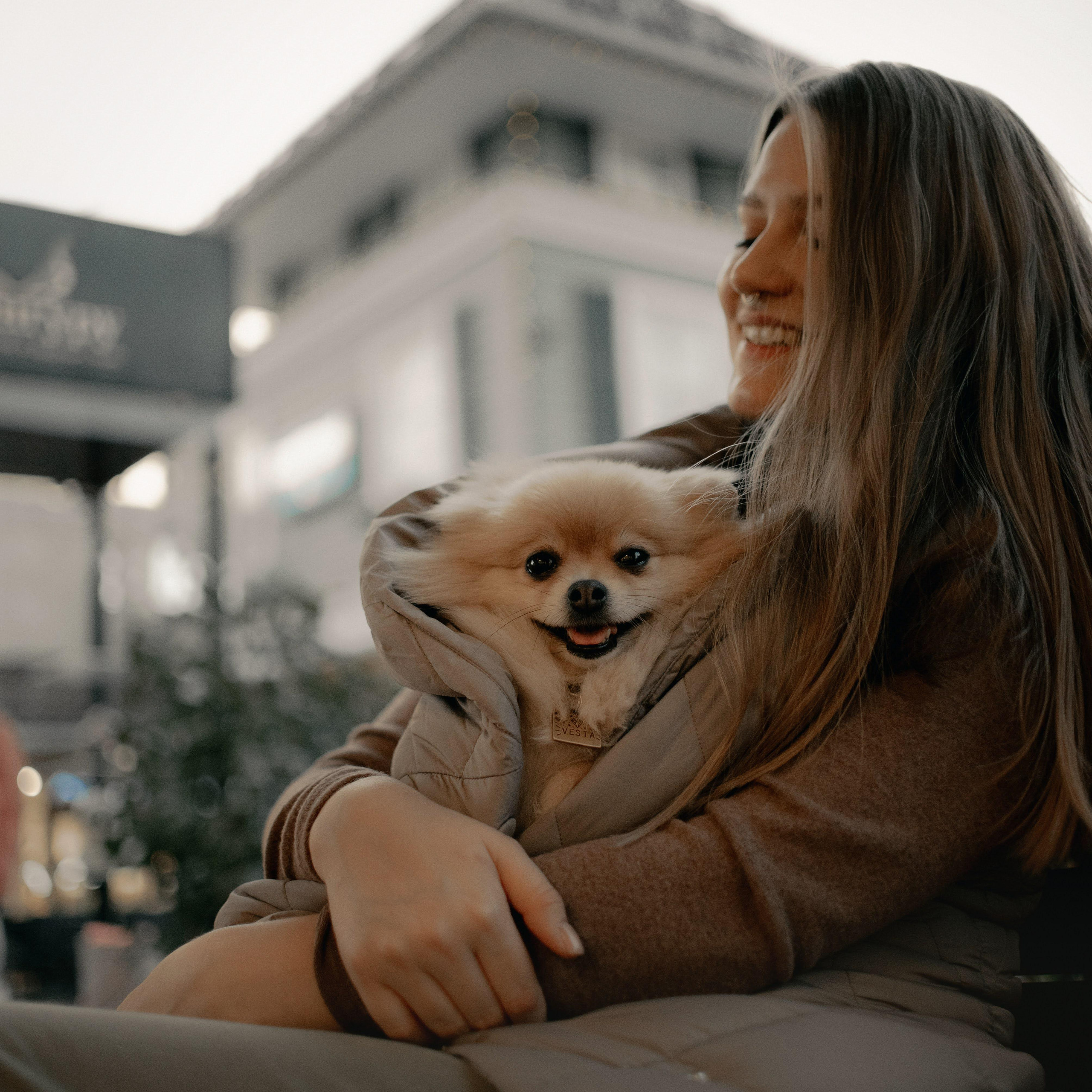 Anastasia and Vesta. Real moments between people and their dogs