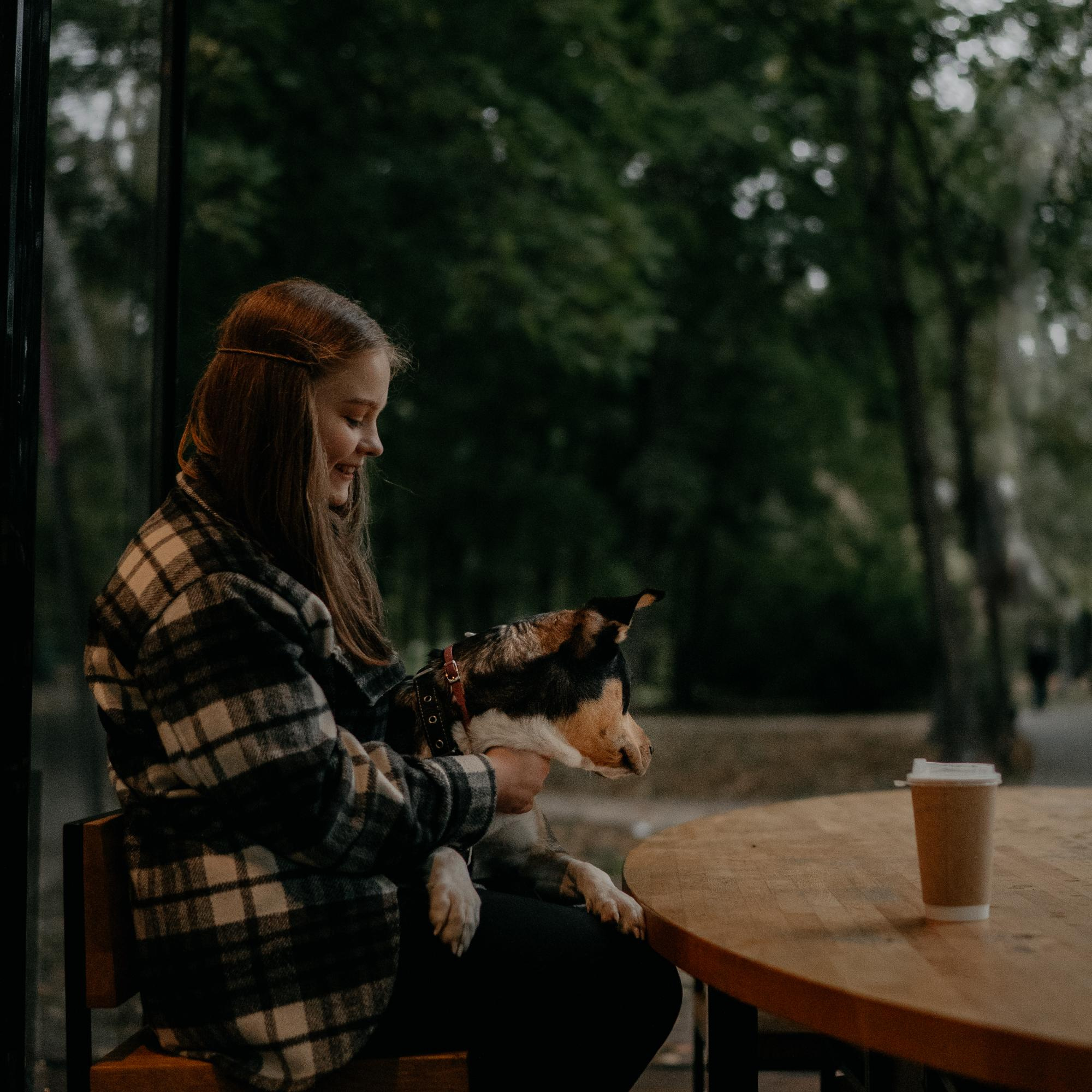 Elena and Molli. Real moments between people and their dogs