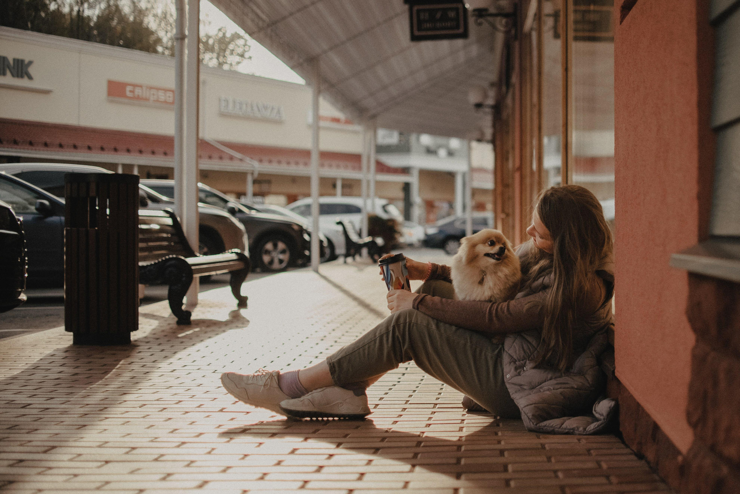 Anastasia and Vesta. Real moments between people and their dogs