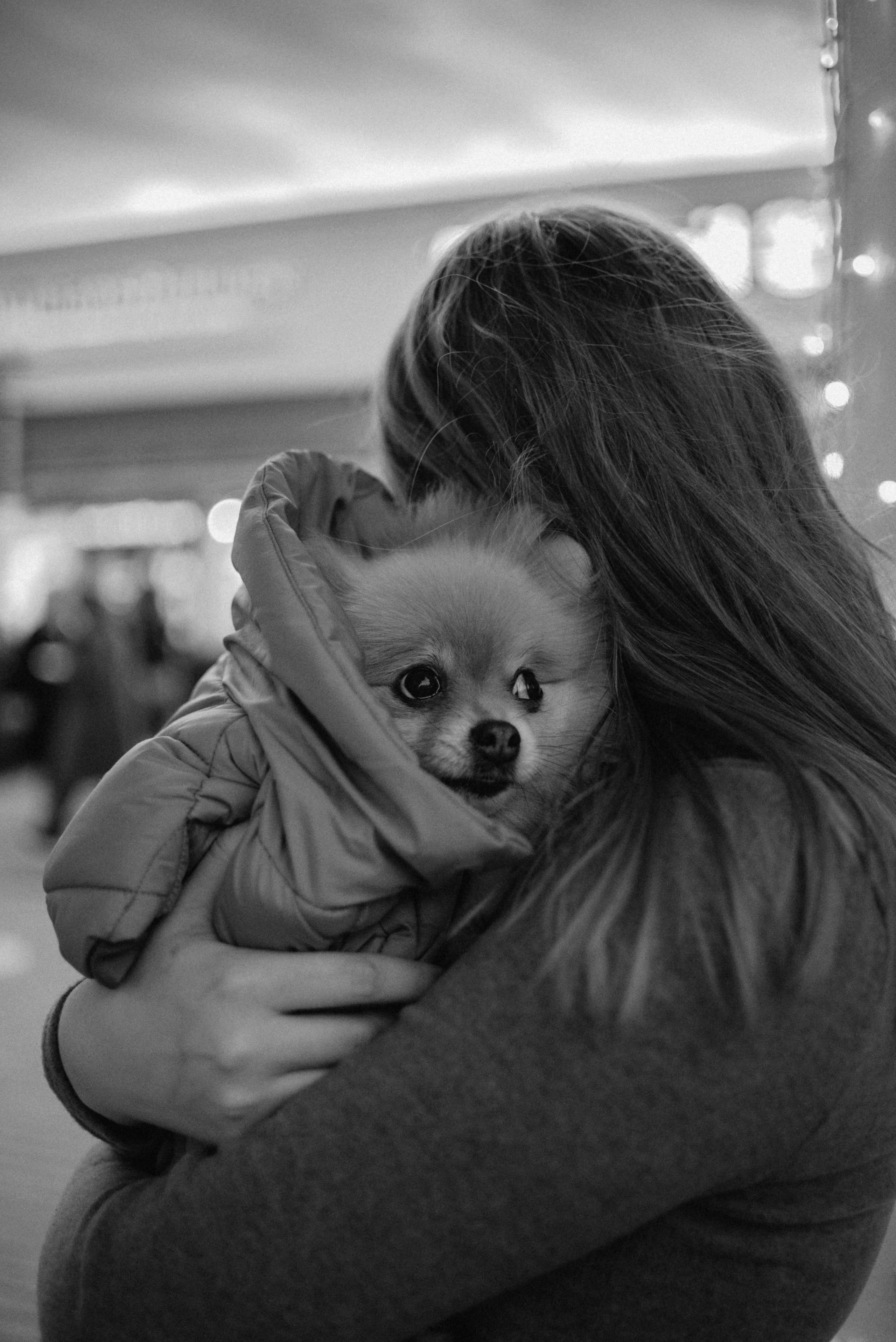 Anastasia and Vesta. Real moments between people and their dogs