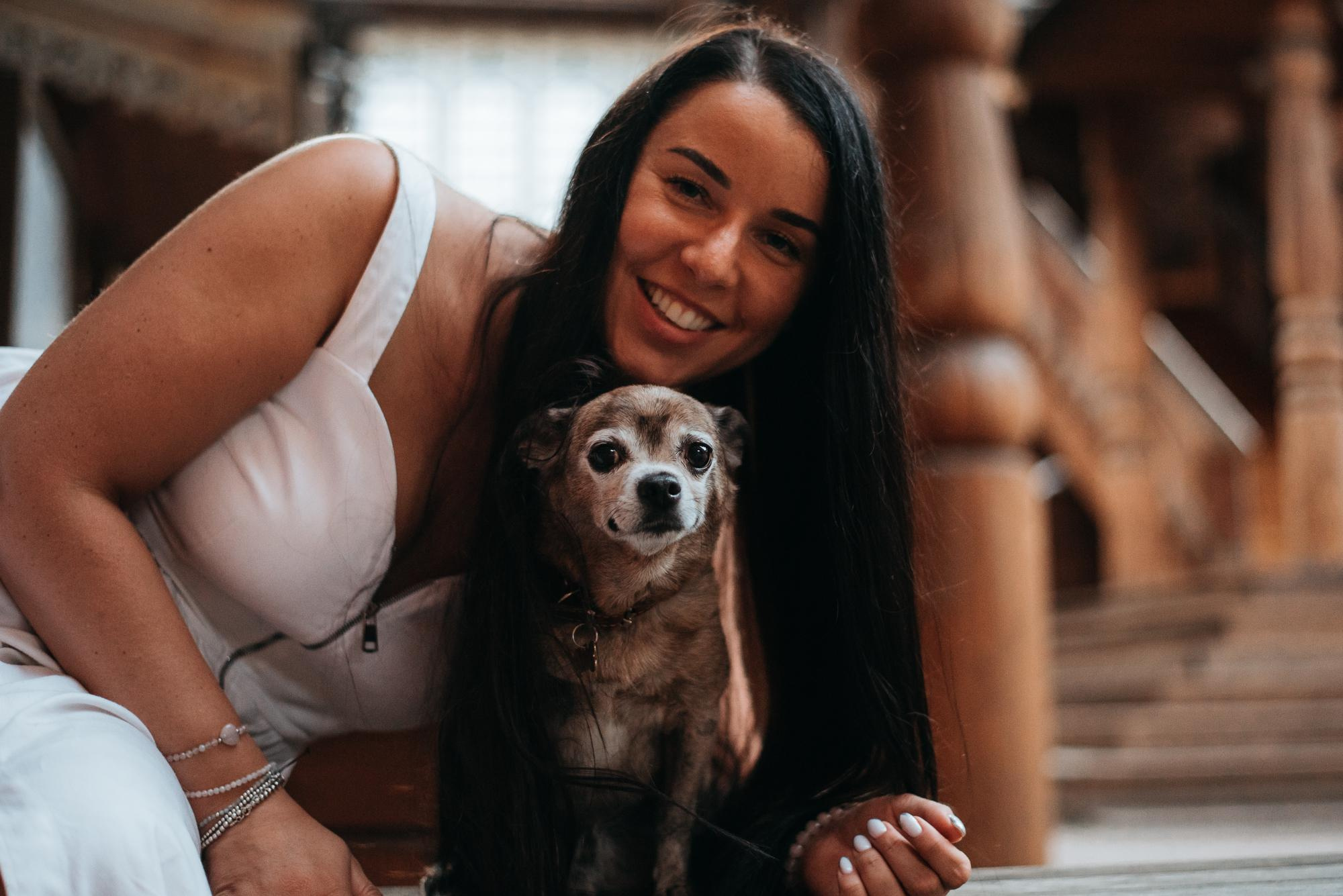 Elena and Vegas. Real moments between people and their dogs