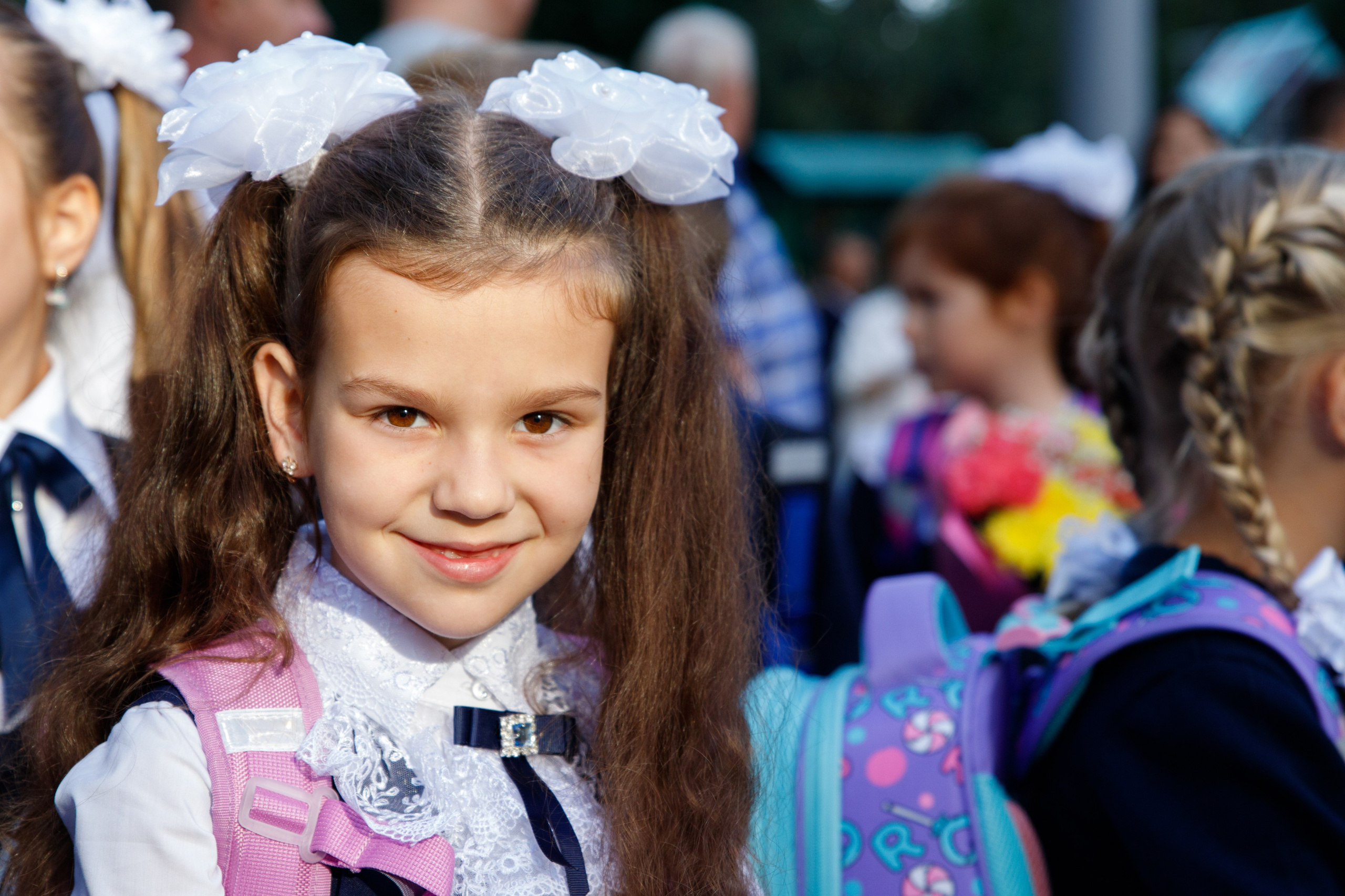 Репортажная съемка первого сентября для первоклассников. Семейный и школьный фотограф в Москве Анна Ткач