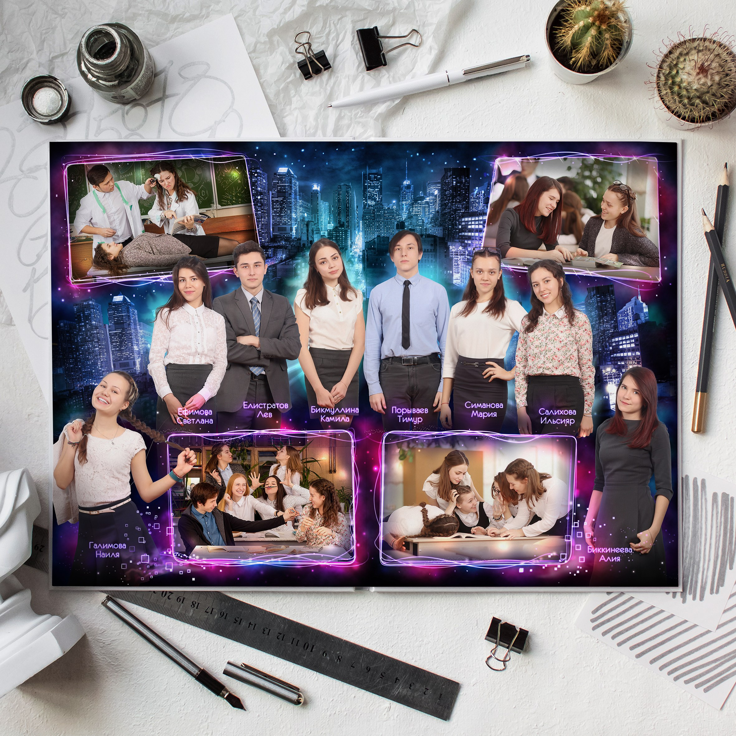 Ночной город. Современные выпускные альбомы. Мы делаем не просто альбомы, а стильные фотокниги