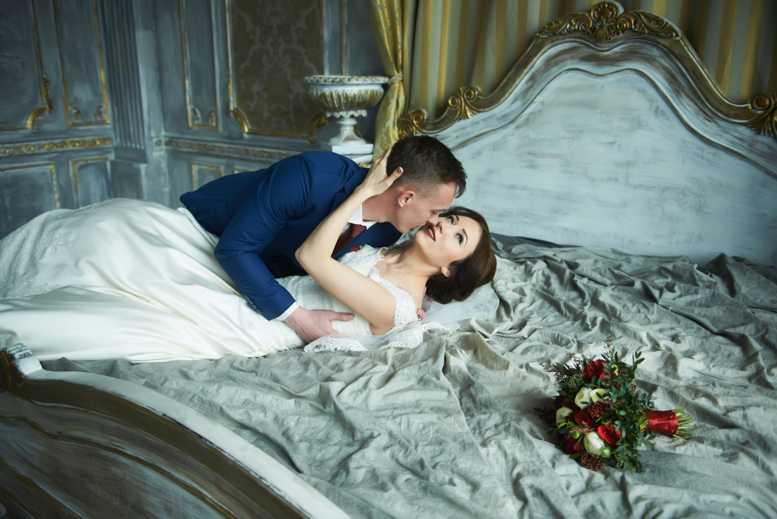 Индира и Дмитрий (свадебная фотосессия в Ботаническом саду и в фотостудии). Портретный, семейный и свадебный фотограф в Санкт-Петербурге и в Пушкине Ширяев Денис