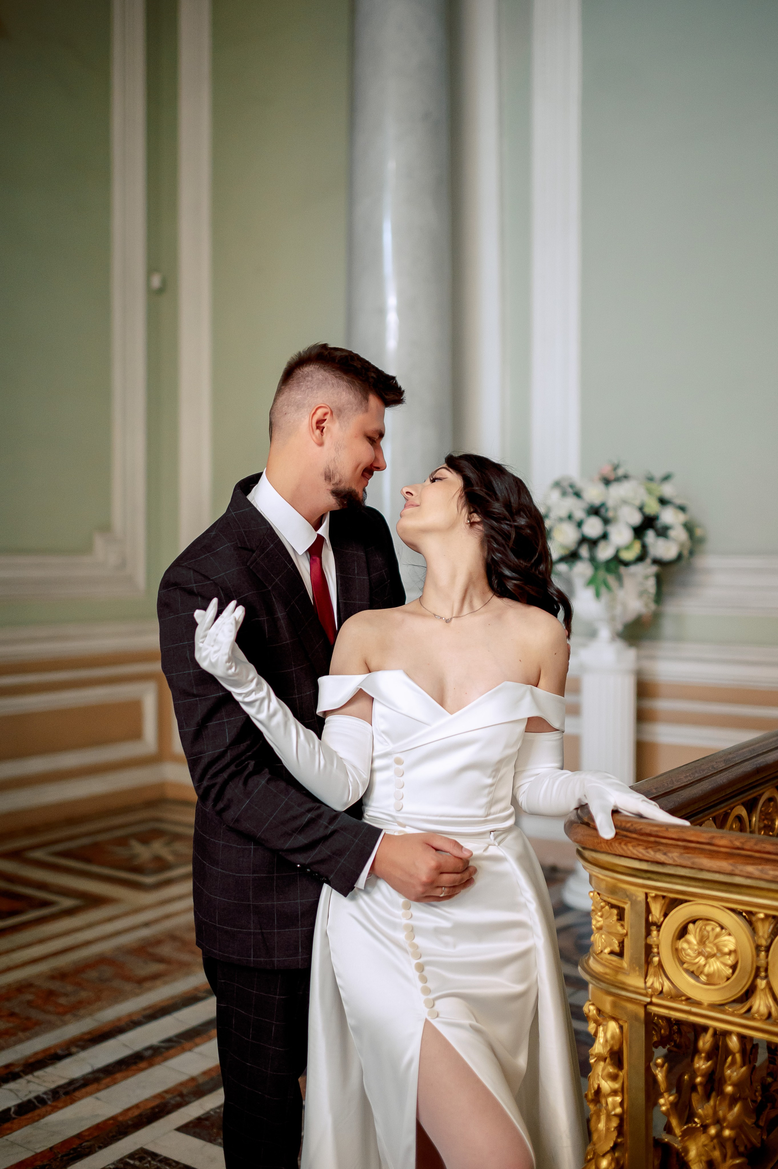 Камерная свадьба в Первом Дворце Бракосочетания №1 на Английской набережной Яны и Евгения. Портретный, семейный и свадебный фотограф в Санкт-Петербурге и в Пушкине Ширяев Денис