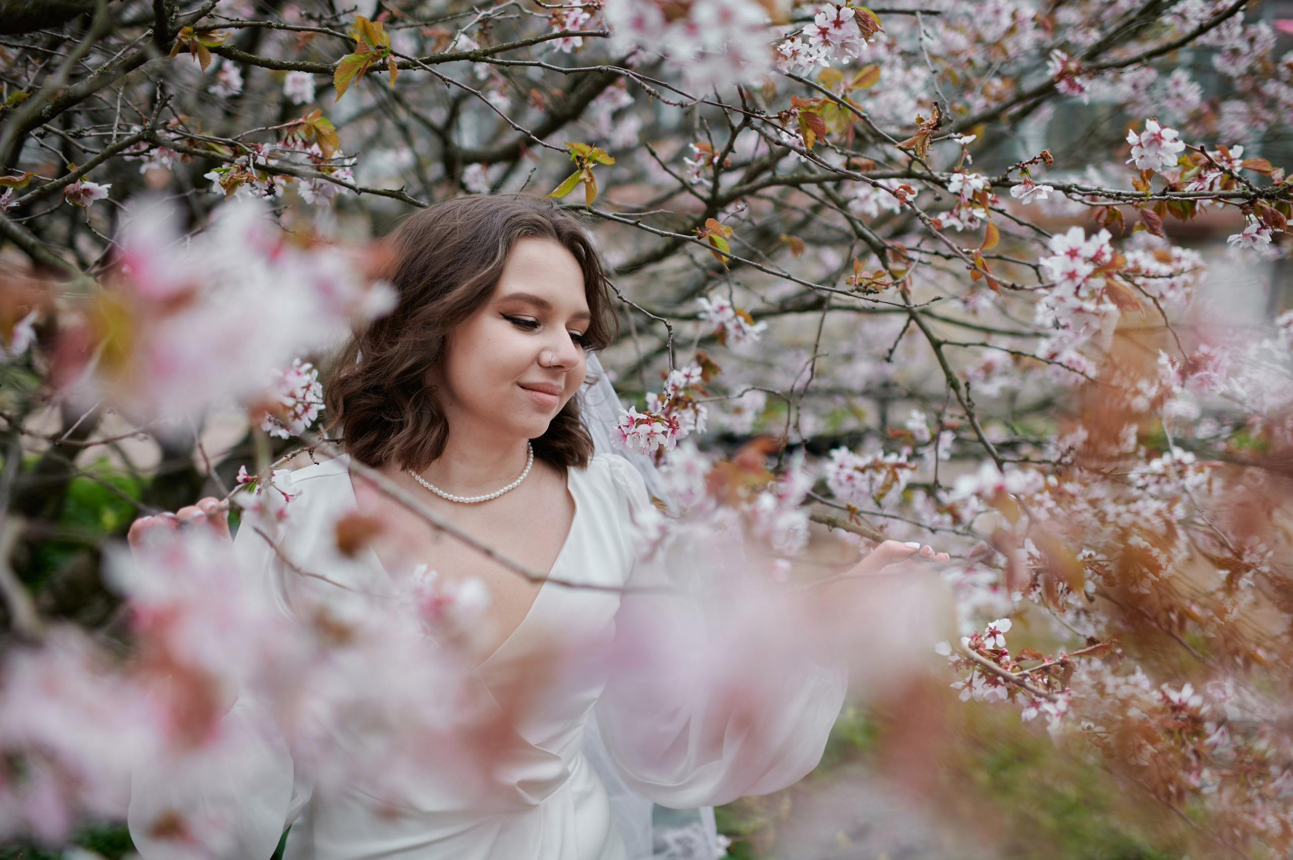 Ксения и Егор (фотосессия в ЗАГСе Петроградского района, Ботаническом саду с сакурой). Портретный, семейный и свадебный фотограф в Санкт-Петербурге и в Пушкине Ширяев Денис