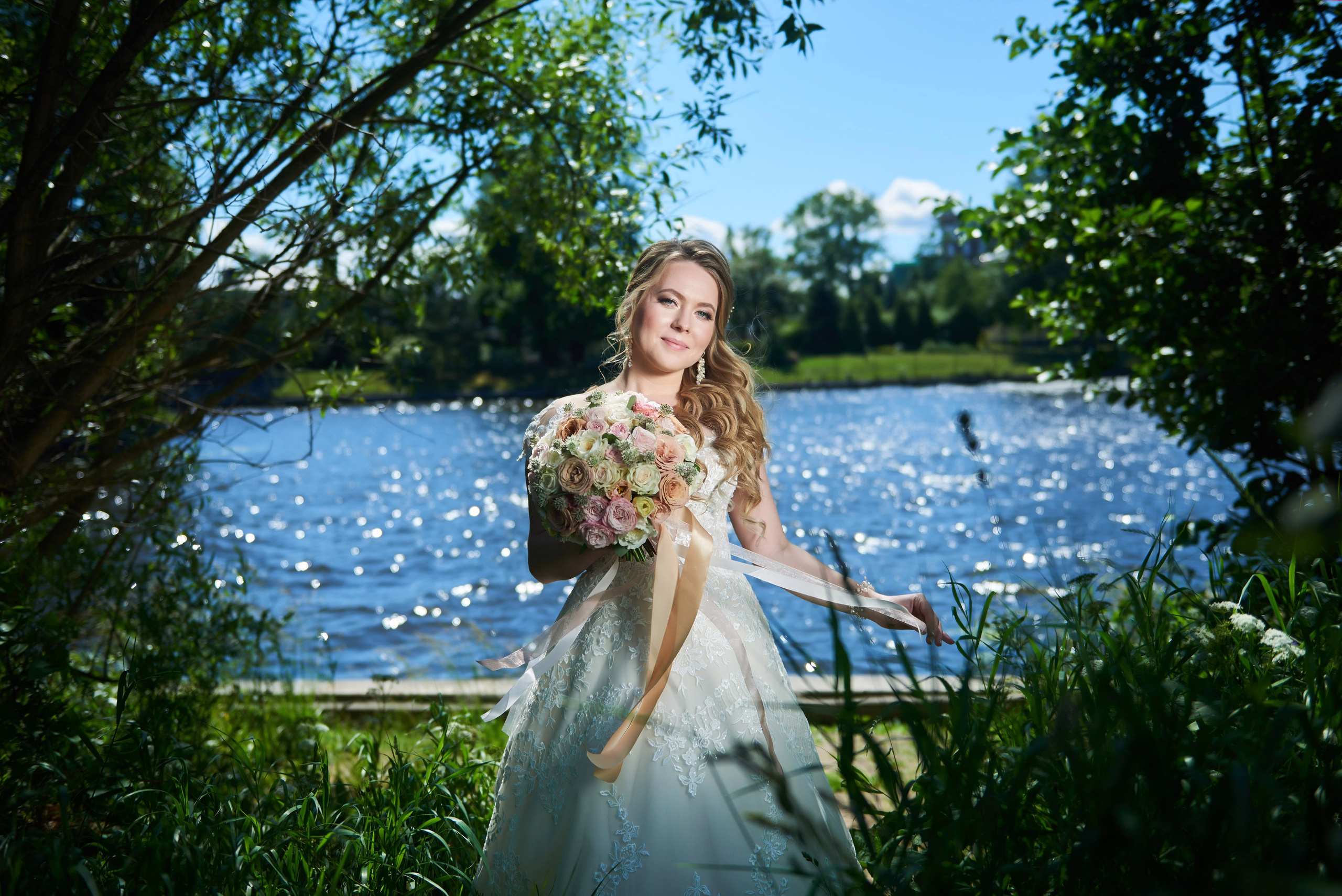 Юлия и Антон (Первый Дворец Бракосочетания, прогулка на Елагином острове). Портретный, семейный и свадебный фотограф в Санкт-Петербурге и в Пушкине Ширяев Денис