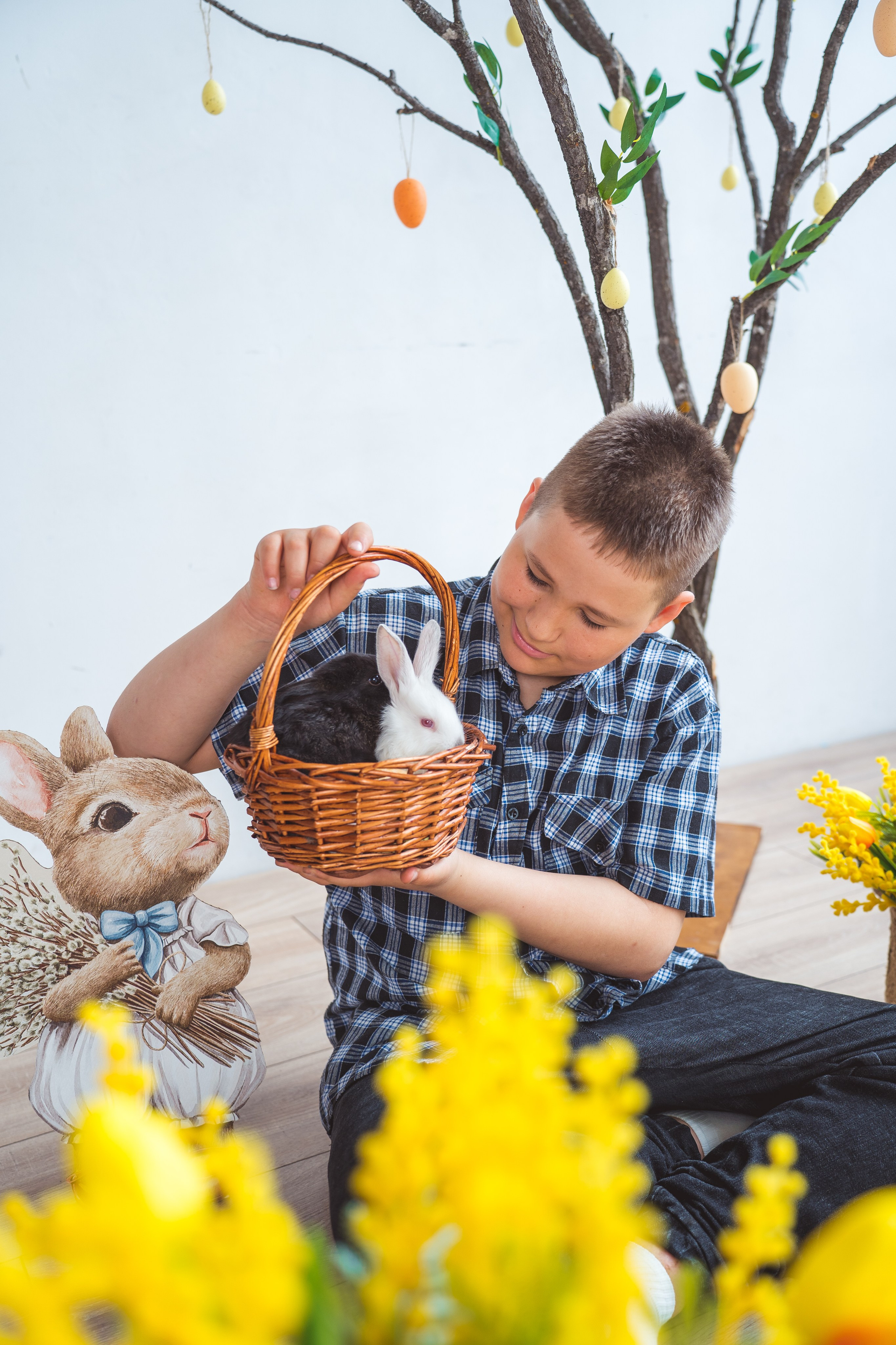 Пасхальный фотодень с цыплятами и кроликами. Фотограф Маргарита Слободянина в Хабаровске