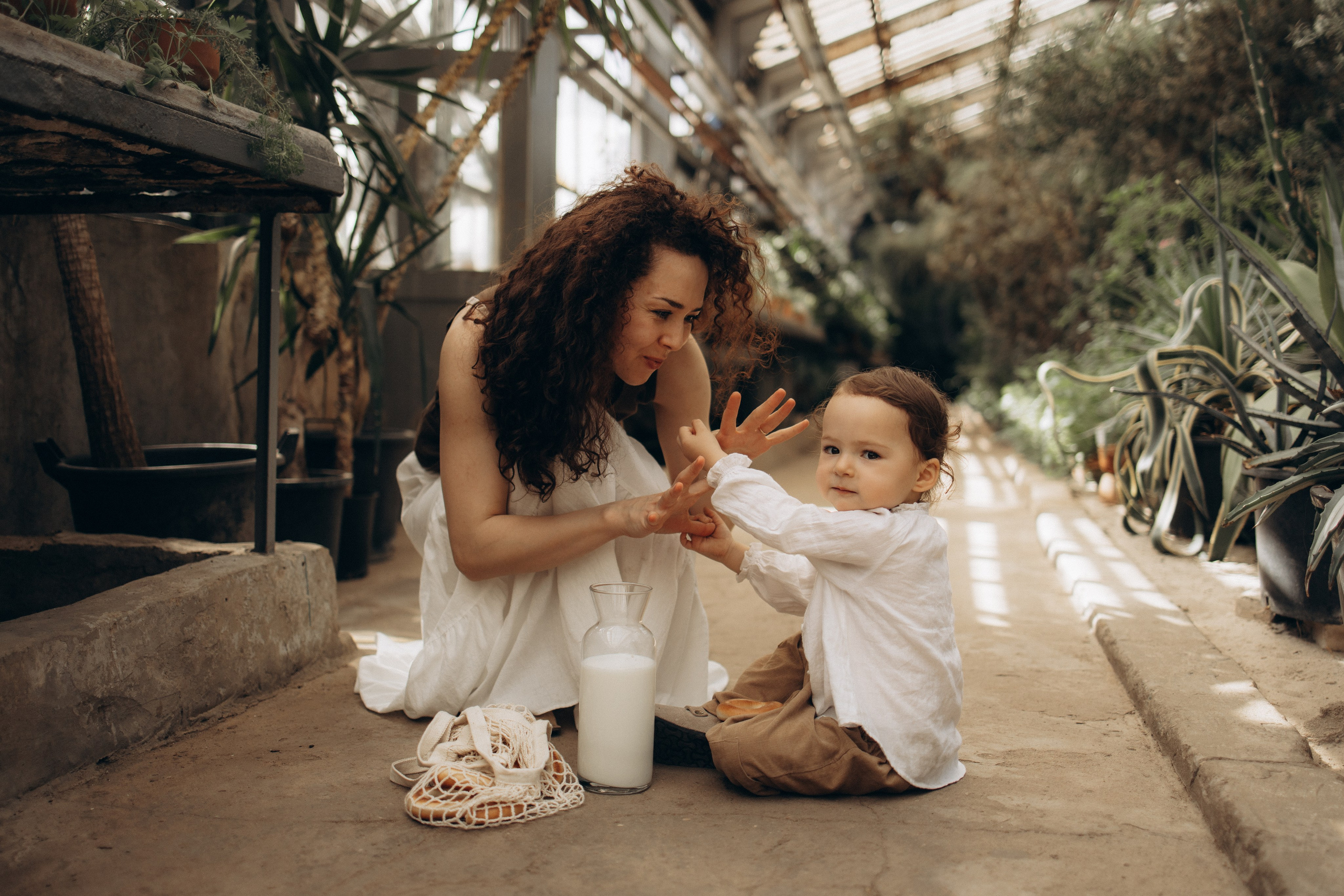 Прогулка по оранжерее. Семейный фотограф в Москве Ксения Аганина