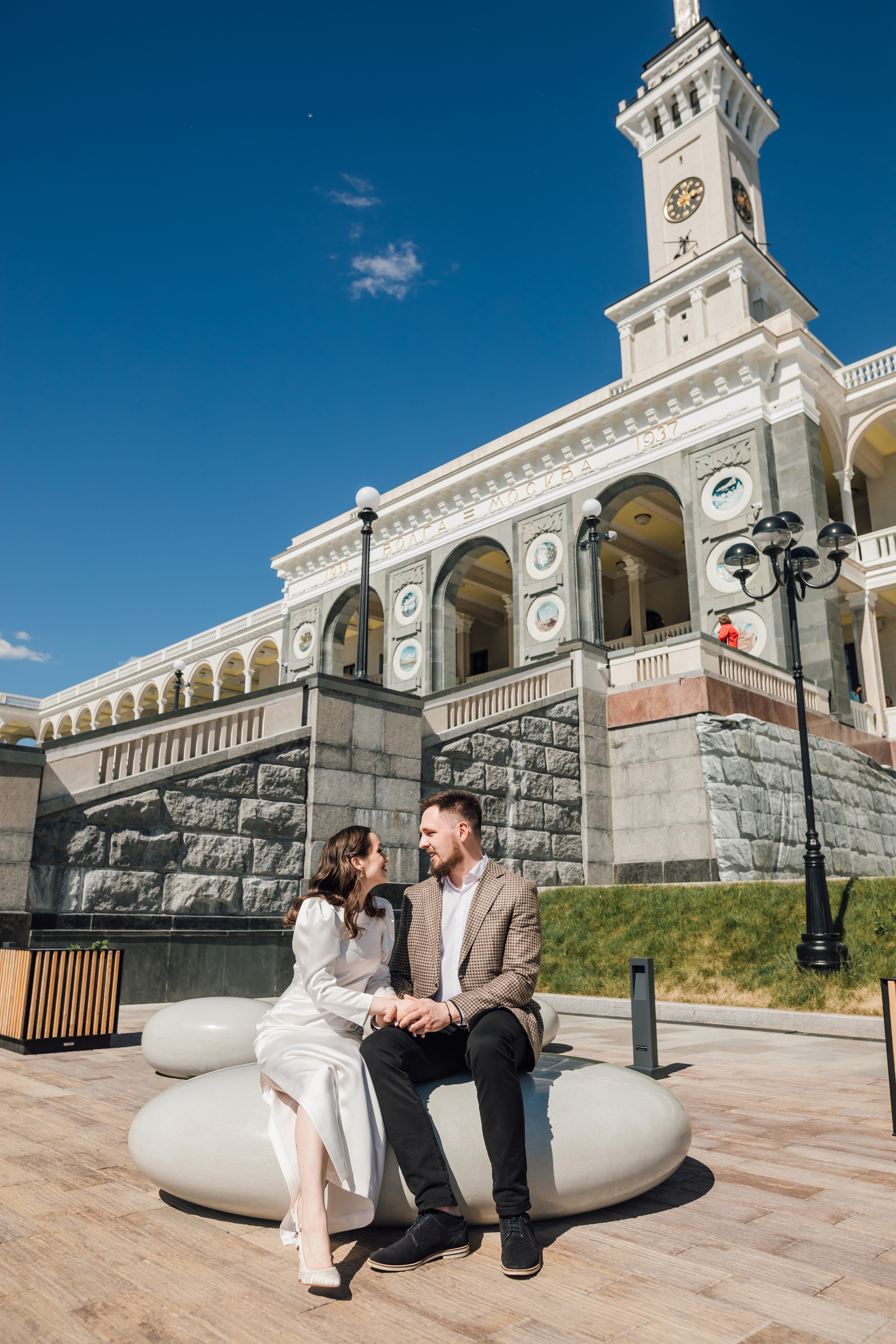 Таня и Саша. Речной вокзал. Свадебный и семейный фотограф в Москве Евгения Лисина