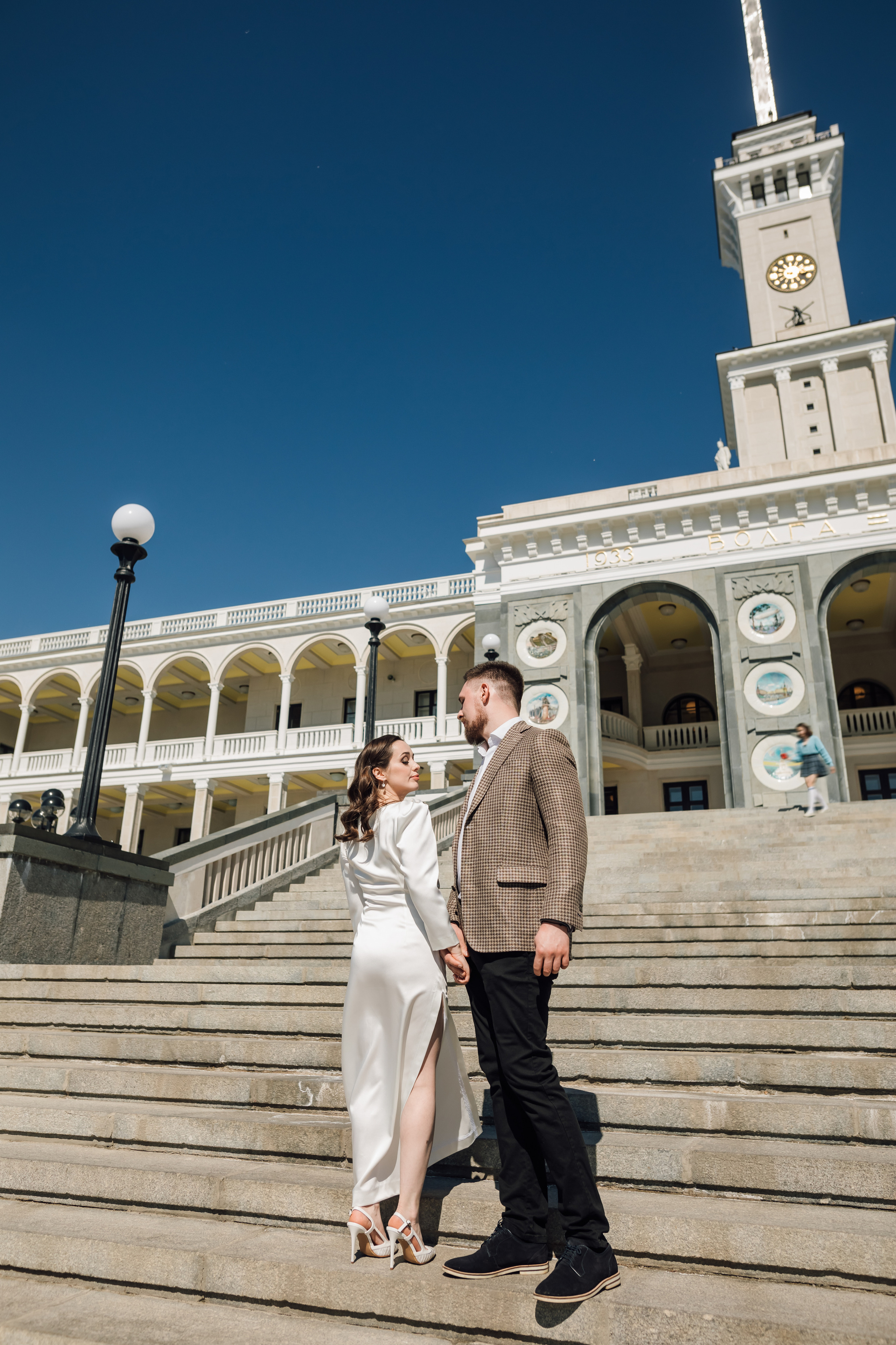 Таня и Саша. Речной вокзал. Свадебный и семейный фотограф в Москве Евгения Лисина