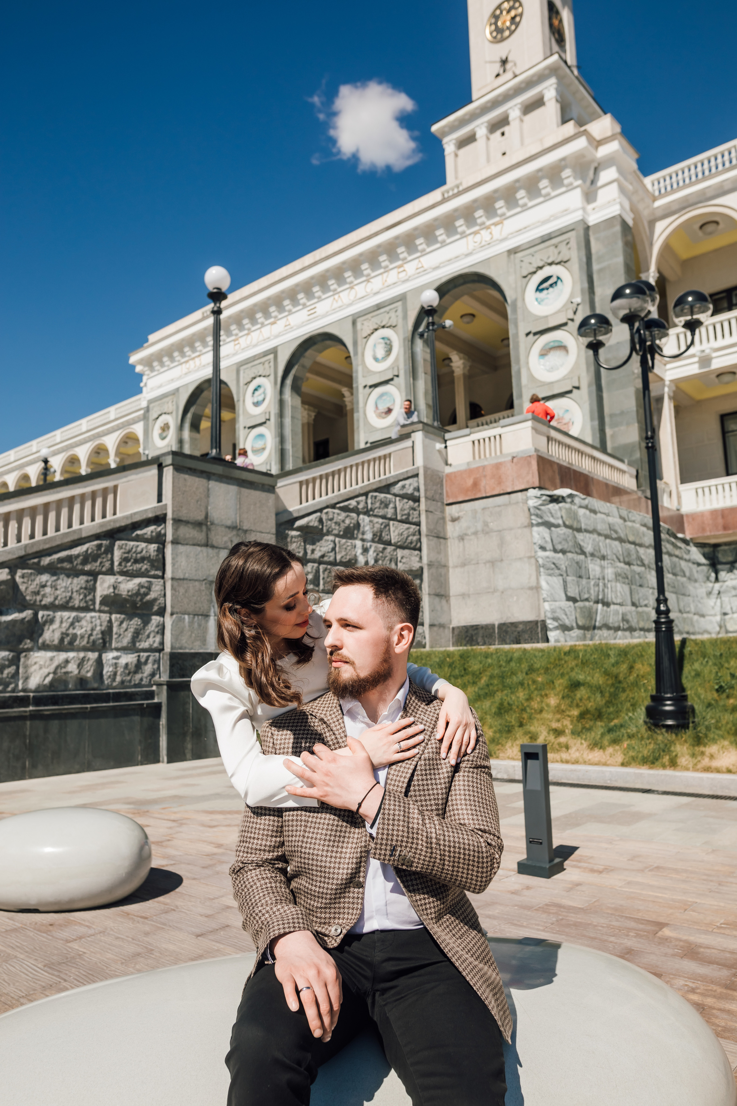 Таня и Саша. Речной вокзал. Свадебный и семейный фотограф в Москве Евгения Лисина