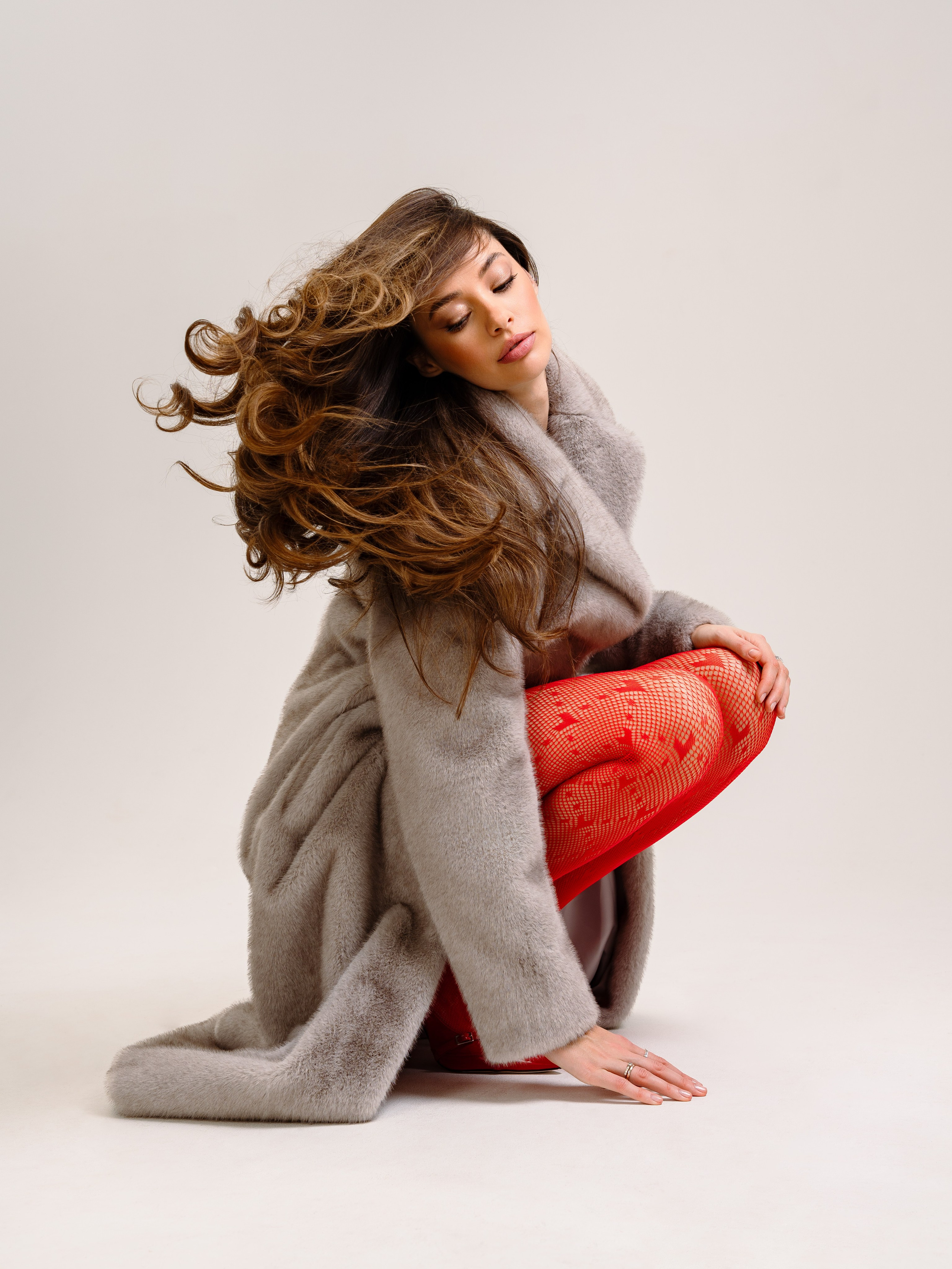 Новогодняя фотосессия бренда шуб. Портретный фотограф Москва Белогорцев Сергей