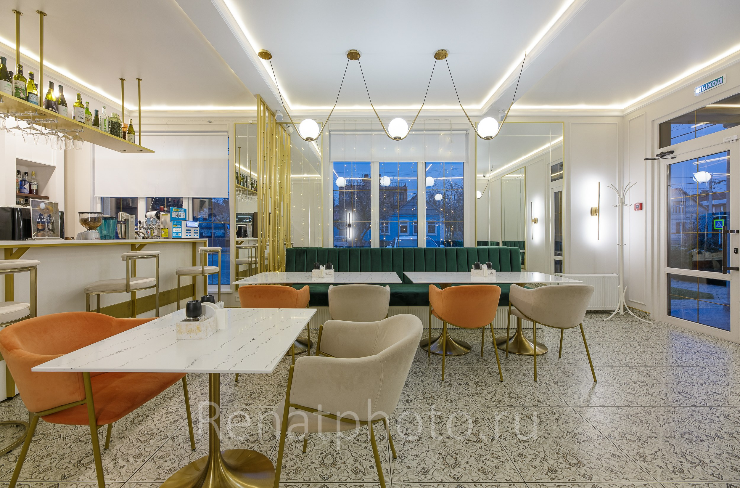 Отель «Вилла». Профессиональная фотосъёмка интерьеров, предметная фотосессия еды для меню г. Анапа