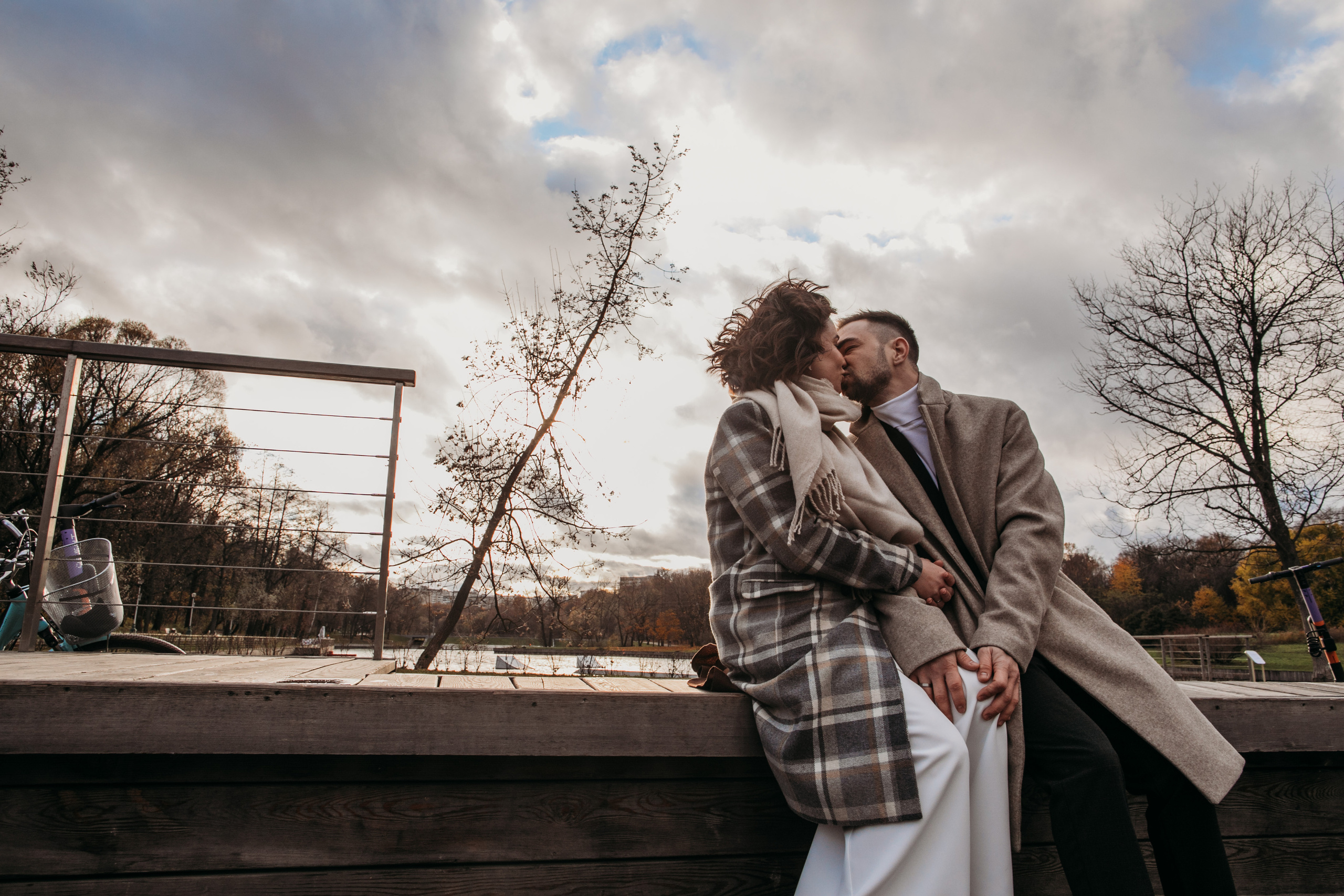 осенняя свадебная прогулка