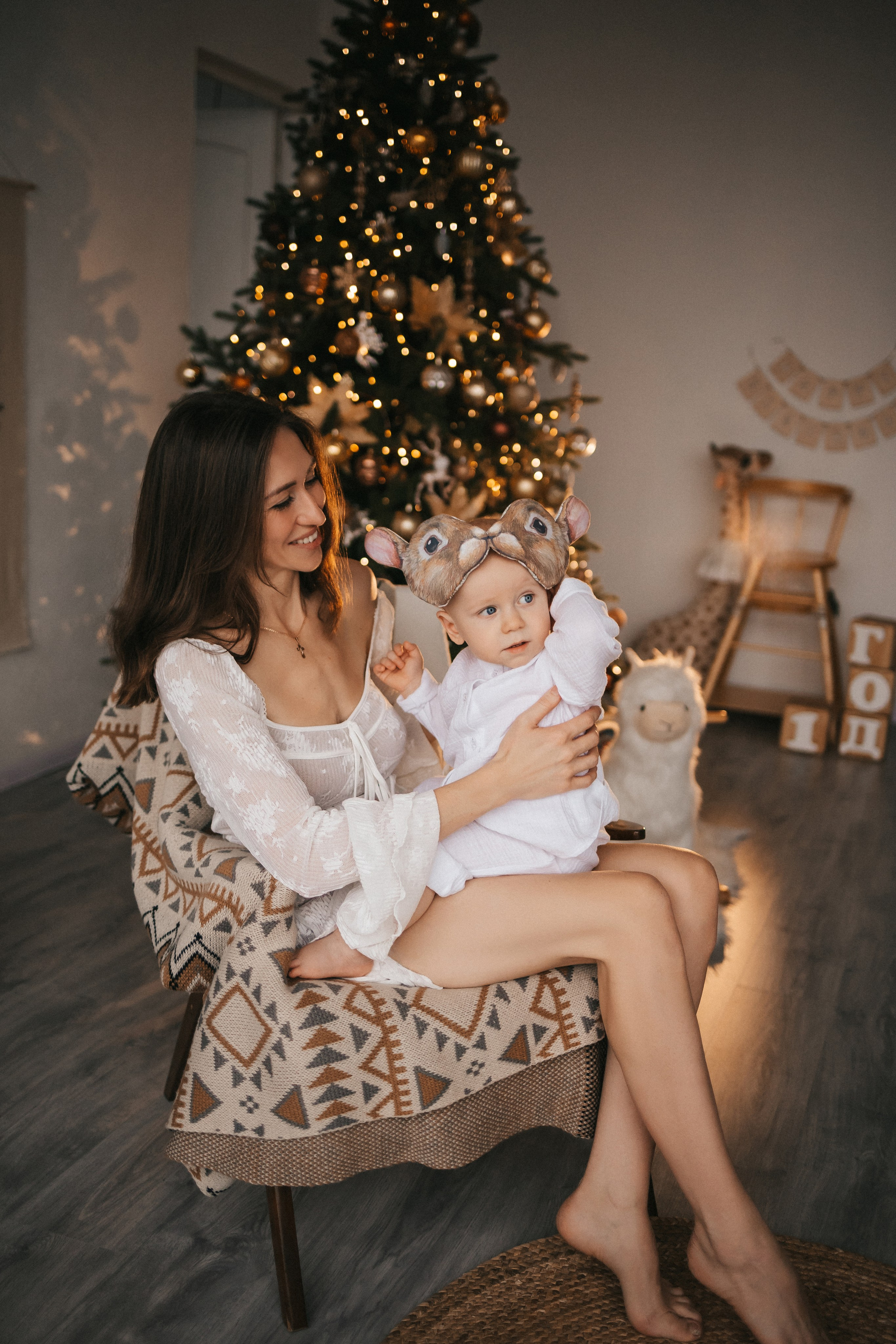 Саше 1 годик в новогодних локациях. Фотограф Нижний Новгород